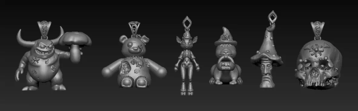 Fantasy Character Pendant Collection 3D print model_5