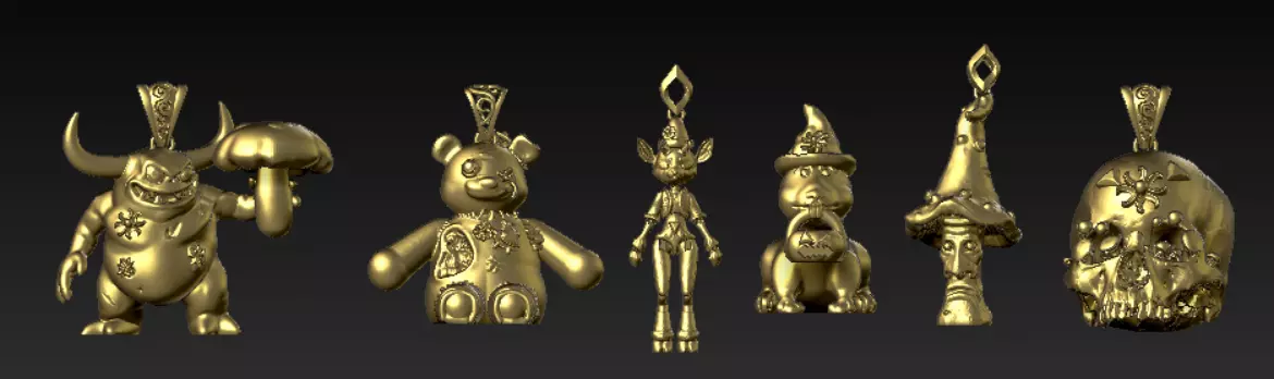 Fantasy Character Pendant Collection 3D print model_2