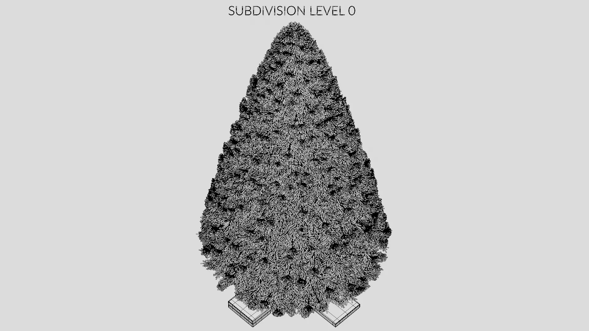 Christmas Tree - Plain Low-poly 3D model_9