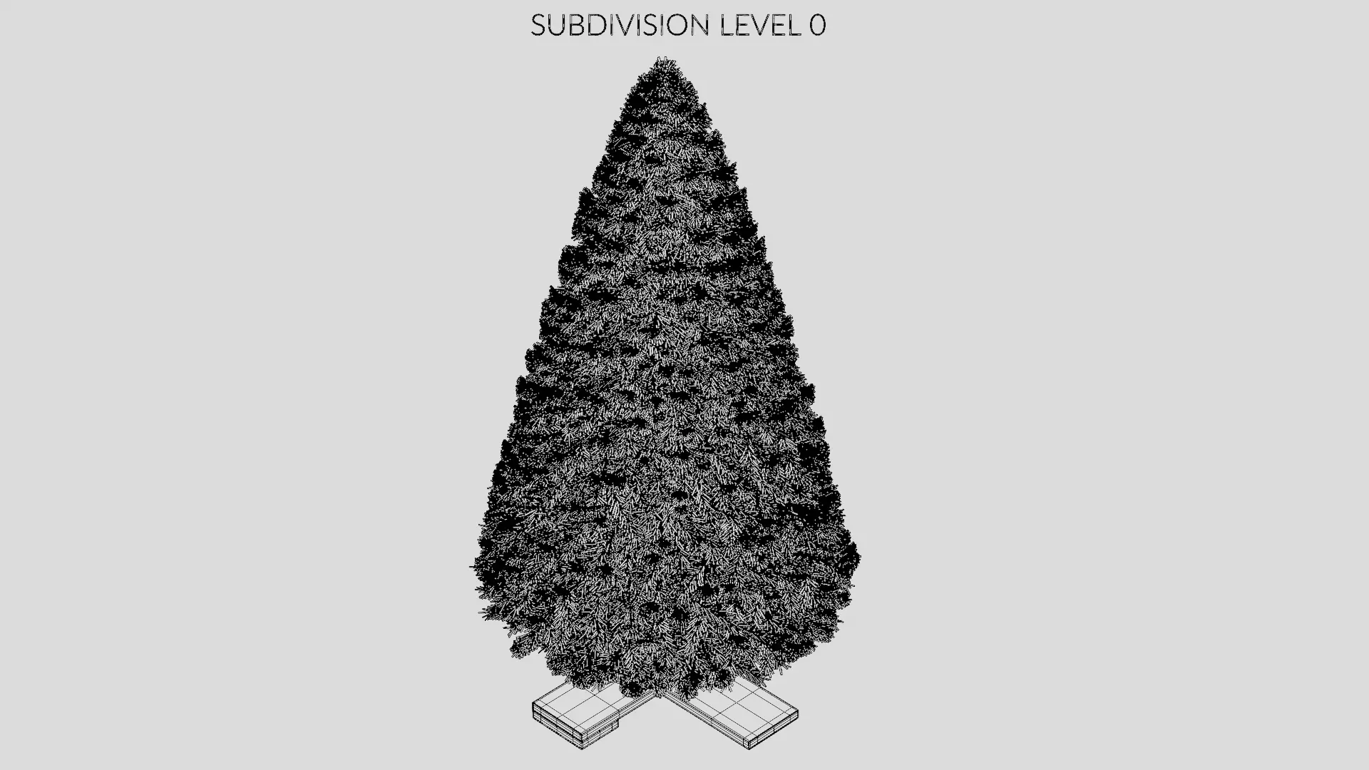 Christmas Tree - Plain Low-poly 3D model_8