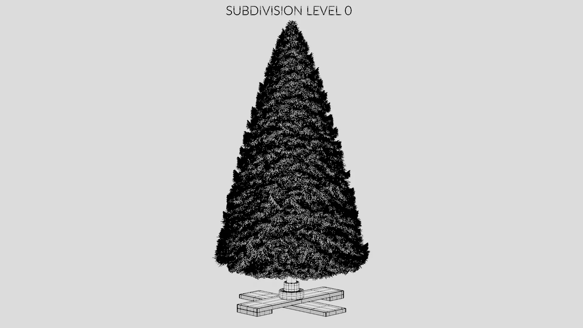 Christmas Tree - Plain Low-poly 3D model_7