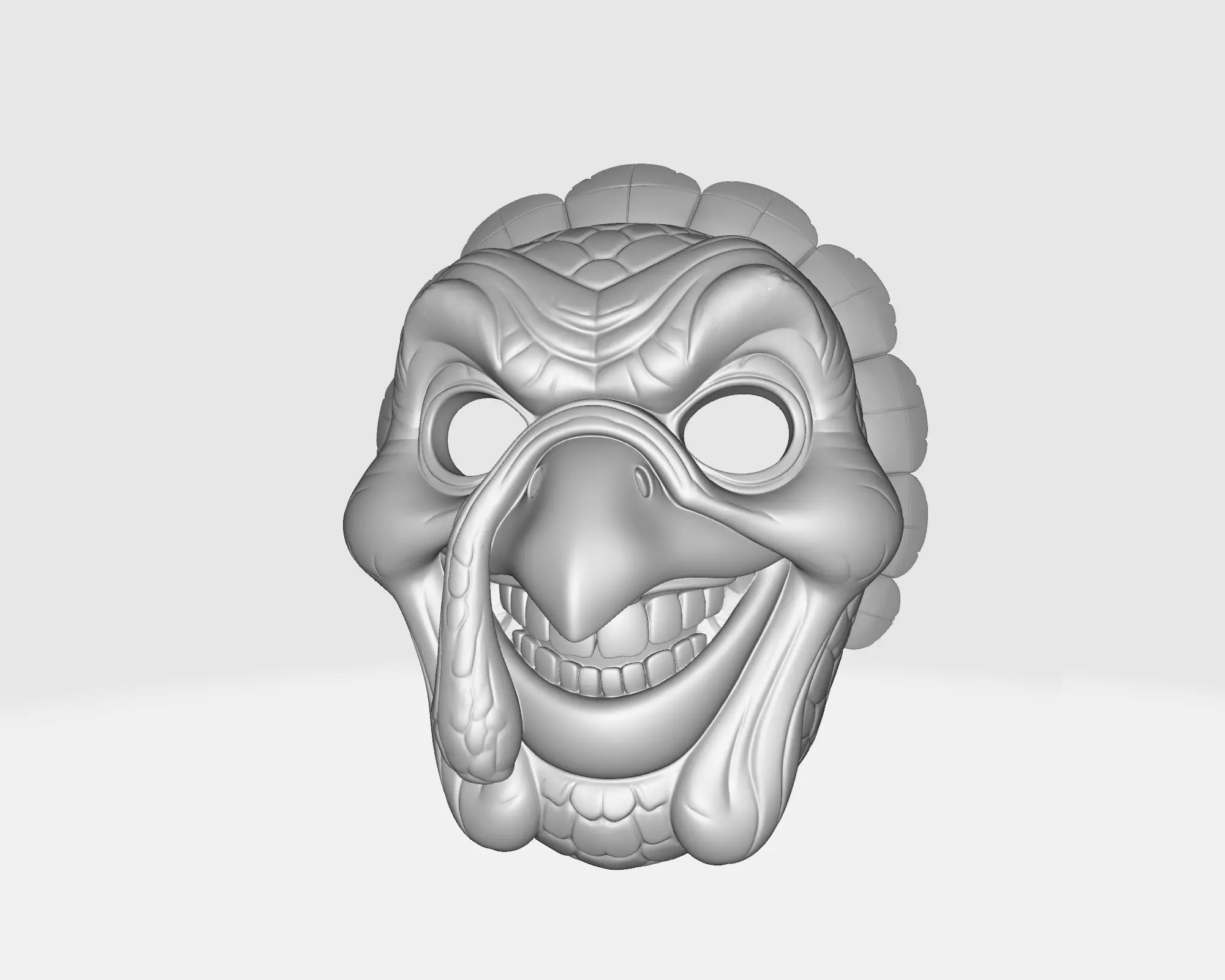 Evil Turkey Mask 3D Printed Halloween Mask Unique Funny Horror 3D print model_5