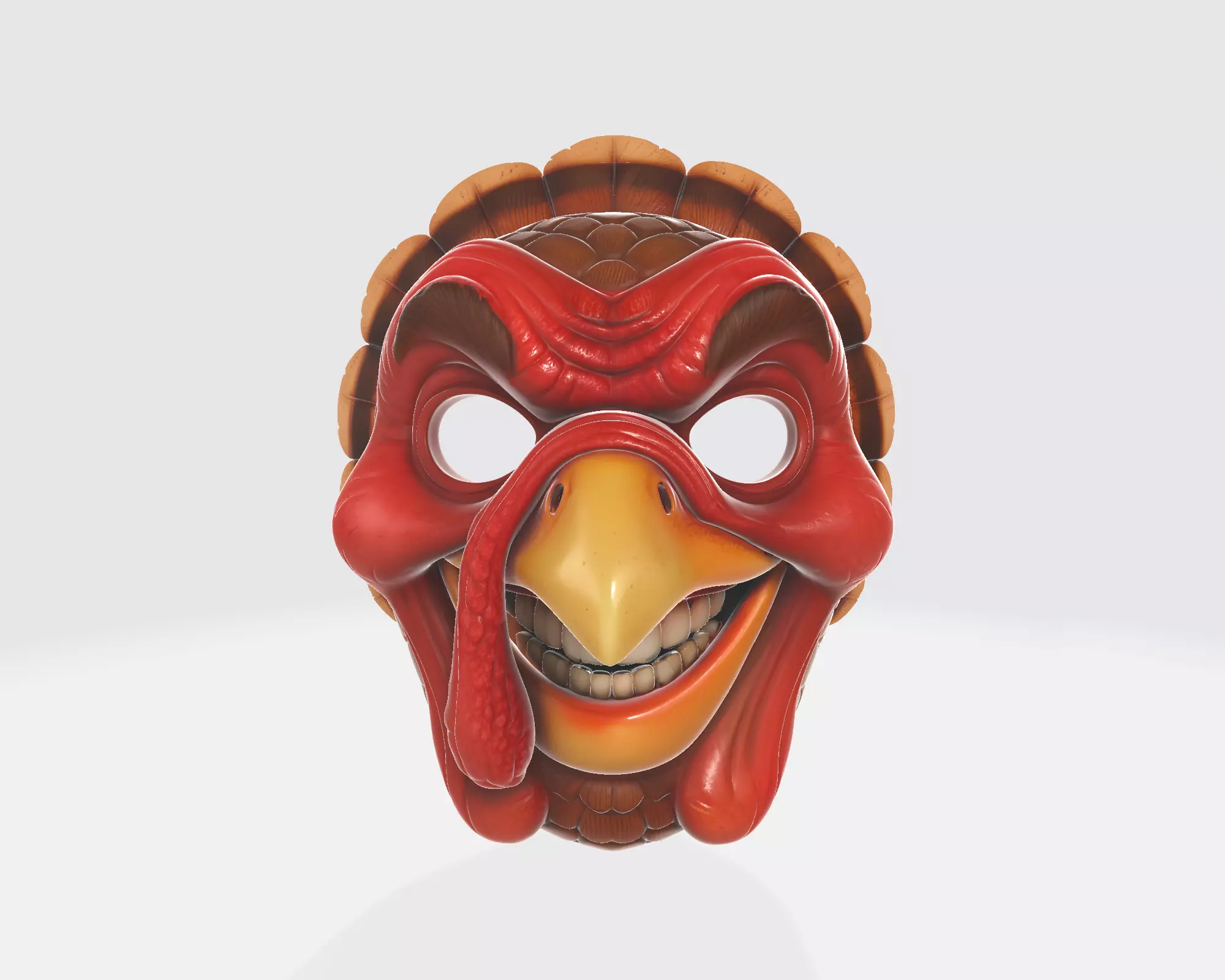 Evil Turkey Mask 3D Printed Halloween Mask Unique Funny Horror 3D print model_1
