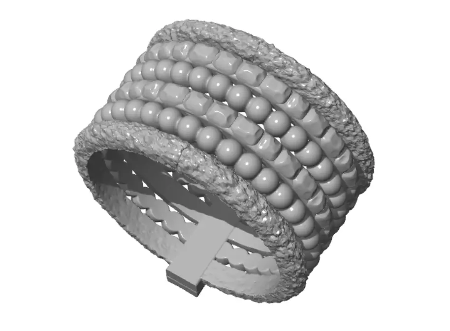 wide textured ring 3D print model_8