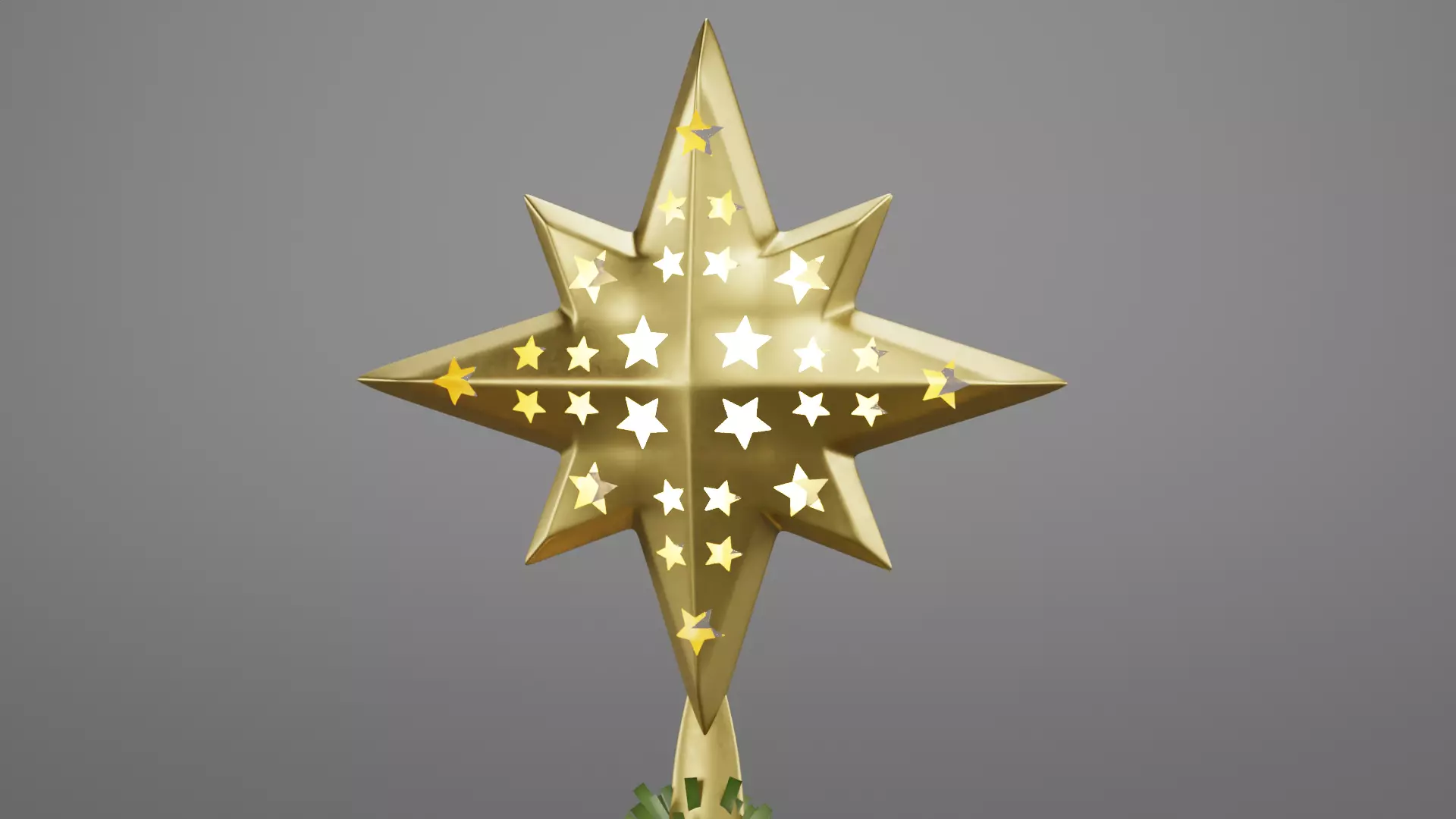 Christmas Tree with Gifts - Festive Scene Low-poly 3D model_10