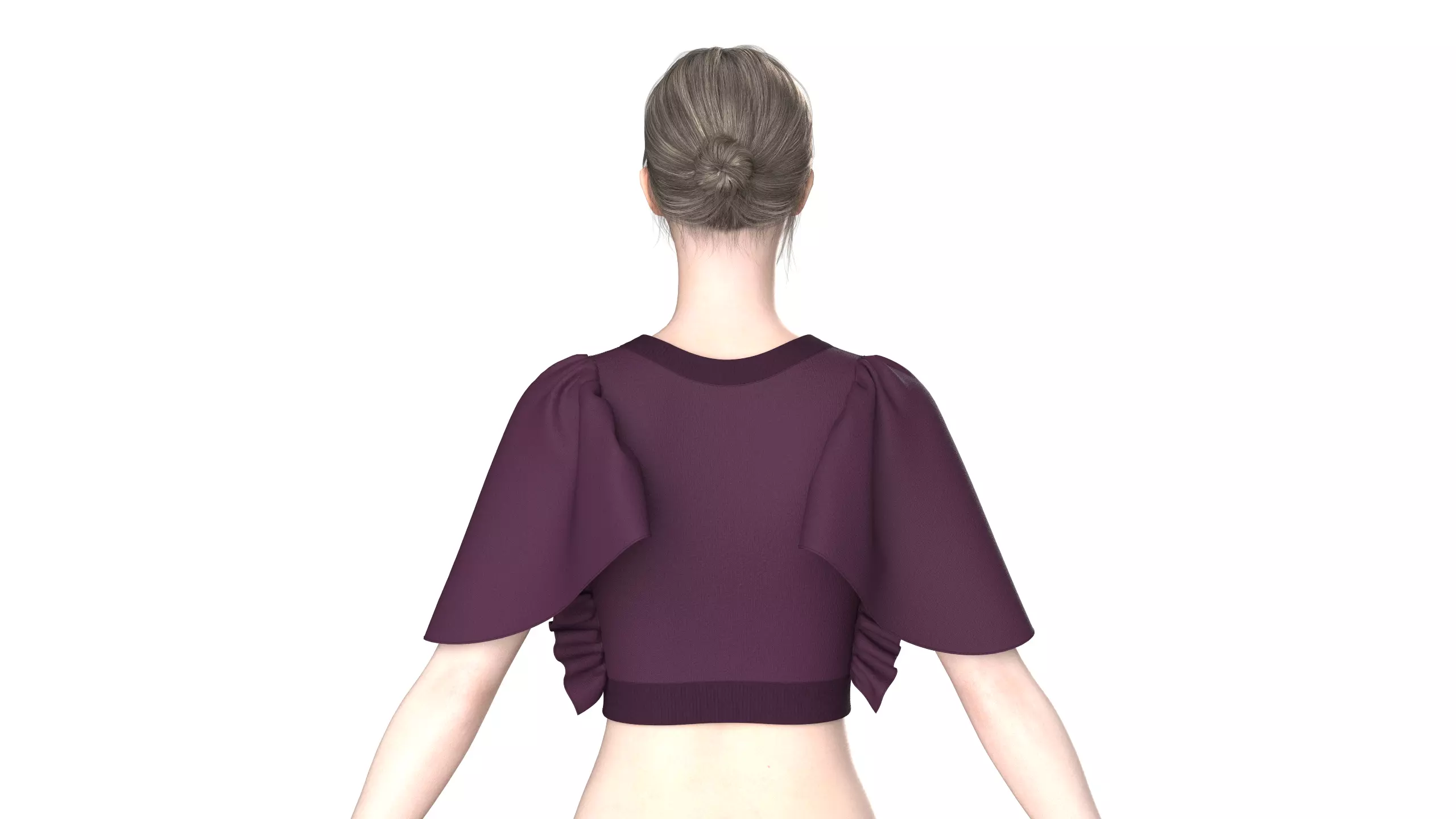 Girls Fashion Bralette Top V4 3D model_3