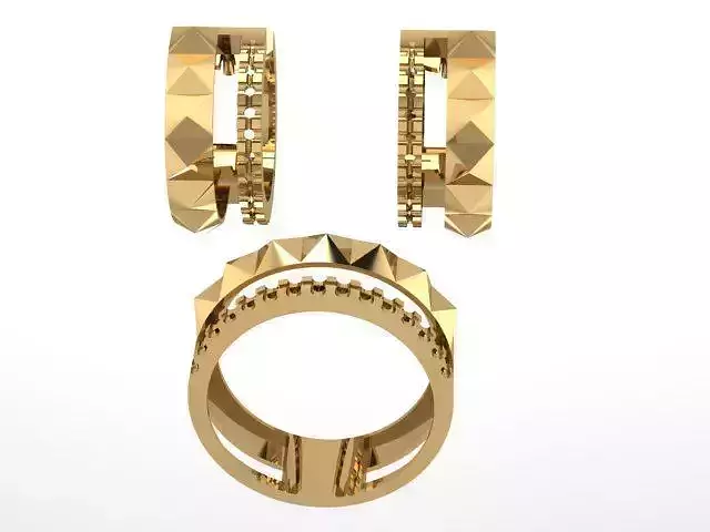 Set ring and earrings