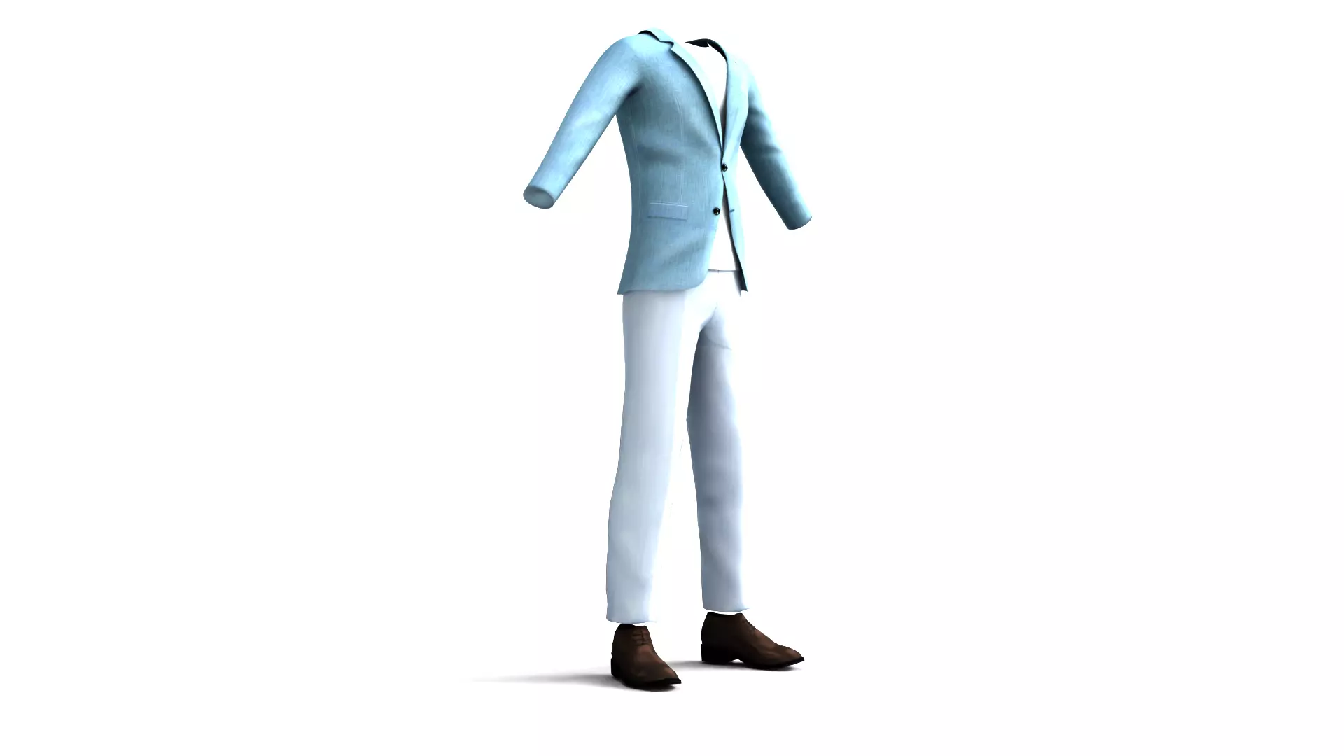 Man Suit with Shoes 3D model_1