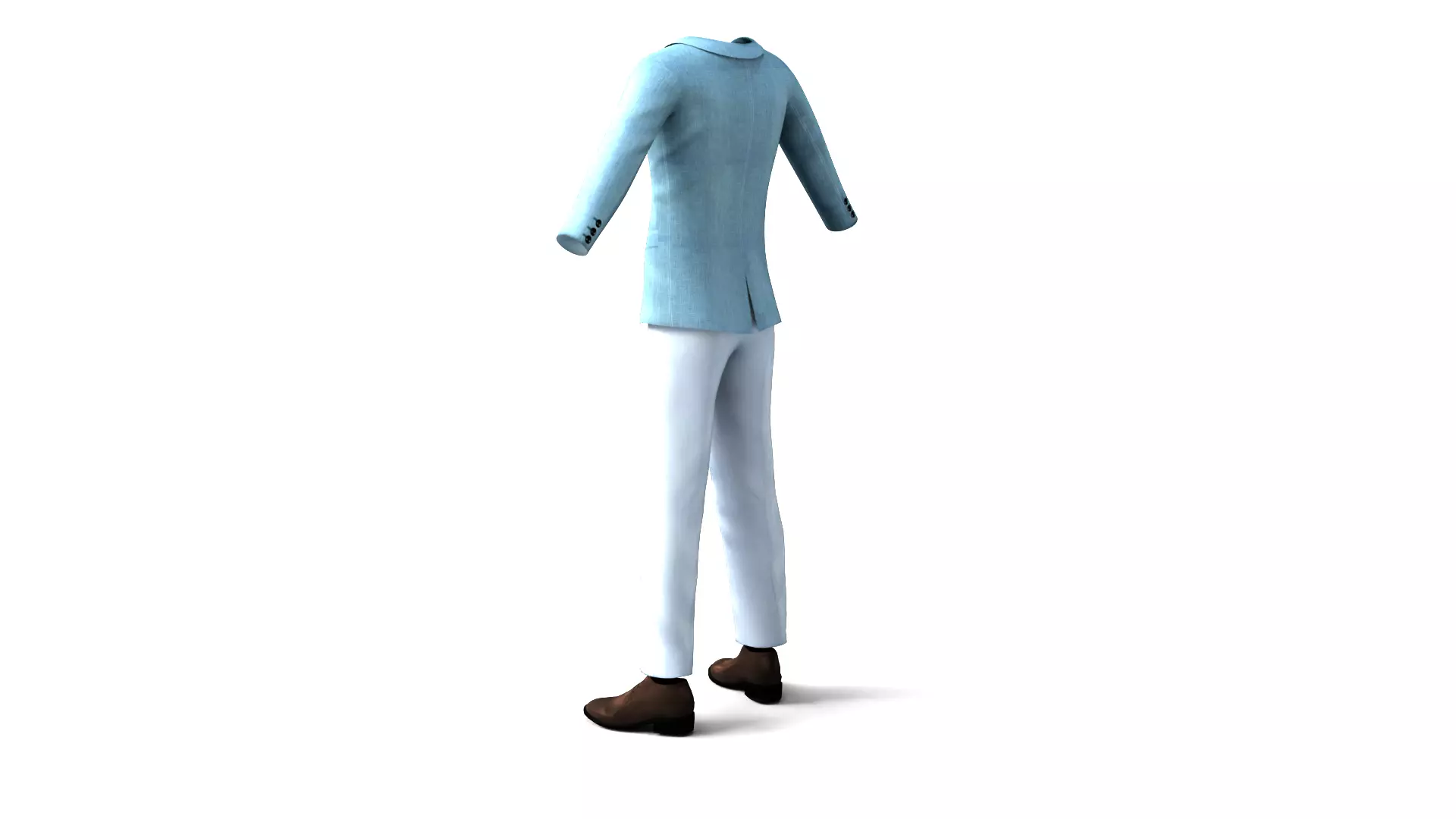 Man Suit with Shoes 3D model_5