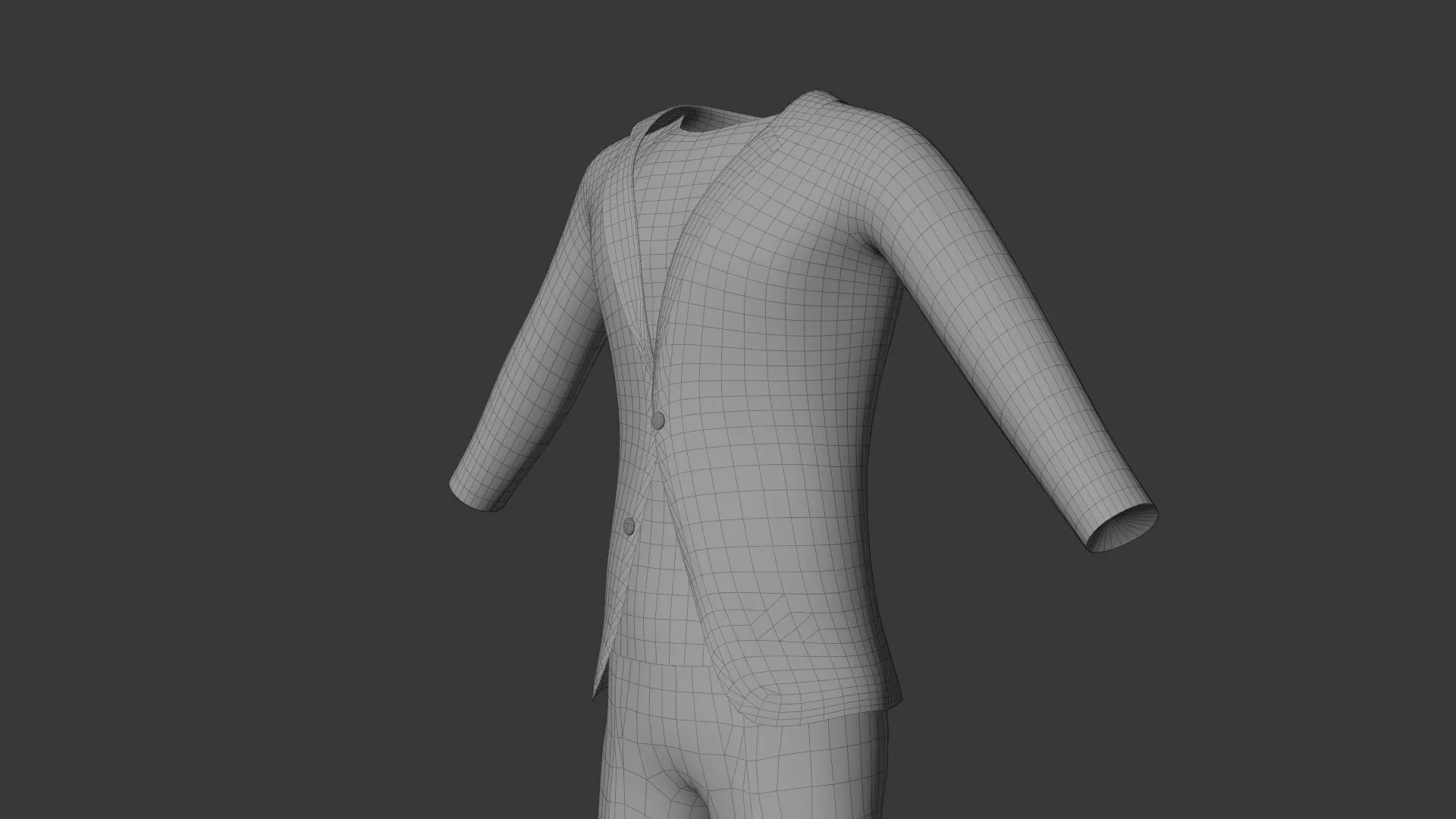 Man Suit with Shoes 3D model_12