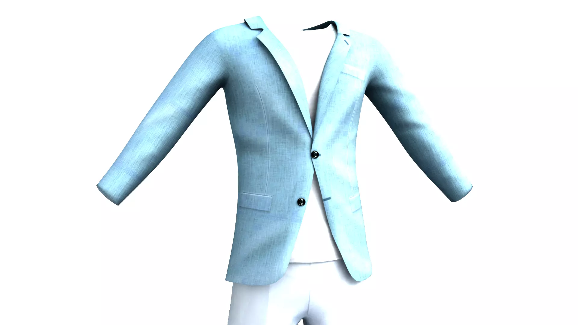 Man Suit with Shoes 3D model_7