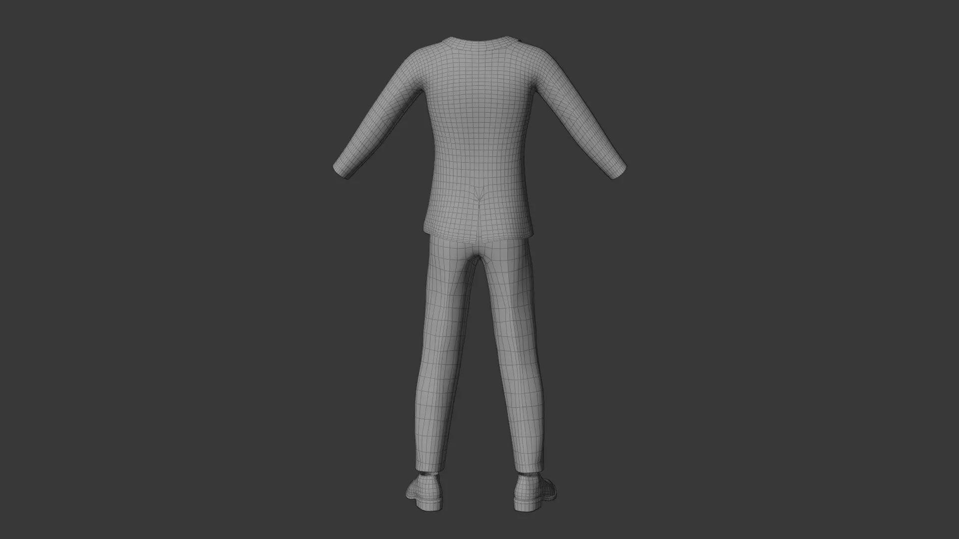 Man Suit with Shoes 3D model_11