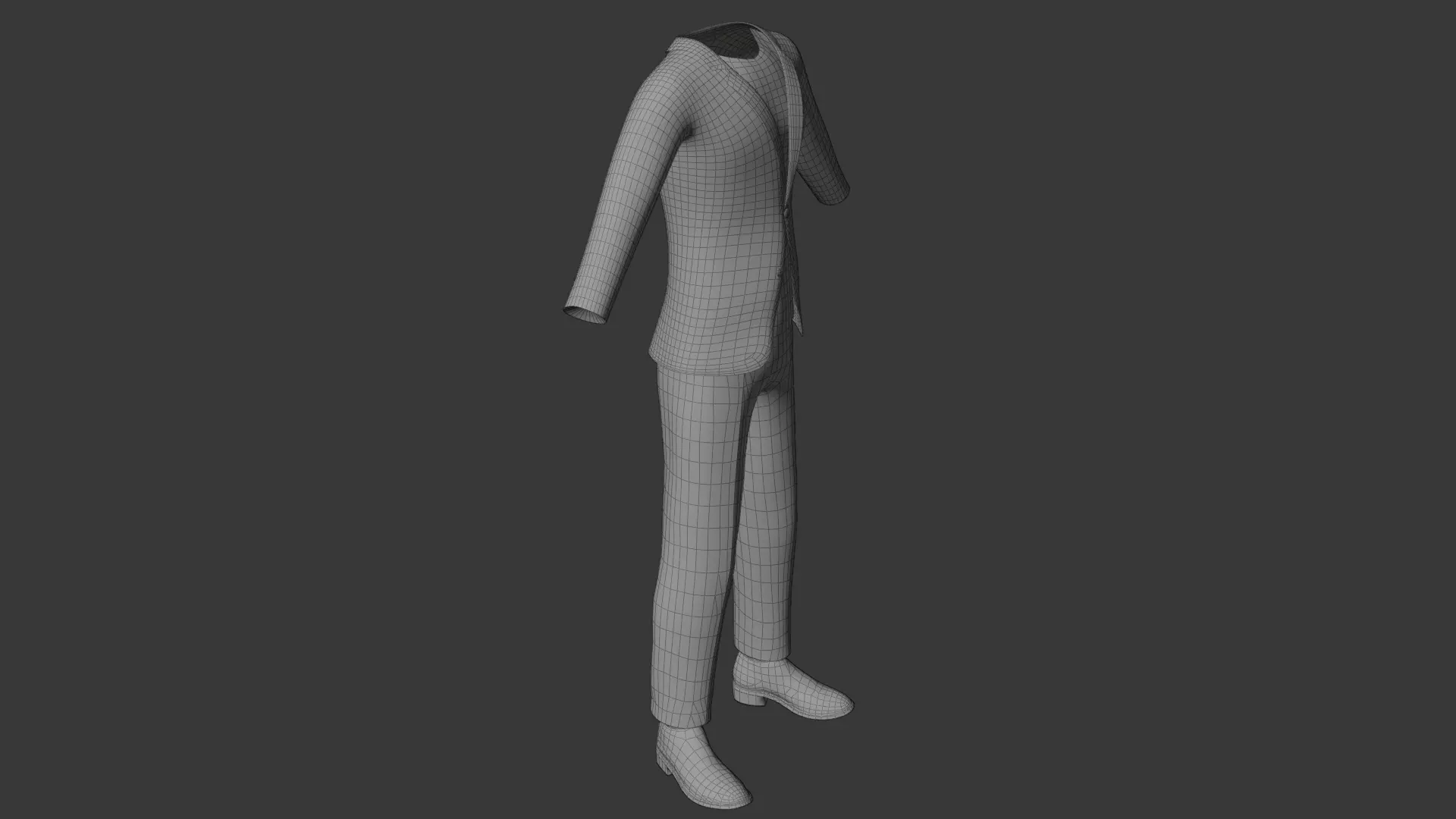 Man Suit with Shoes 3D model_10