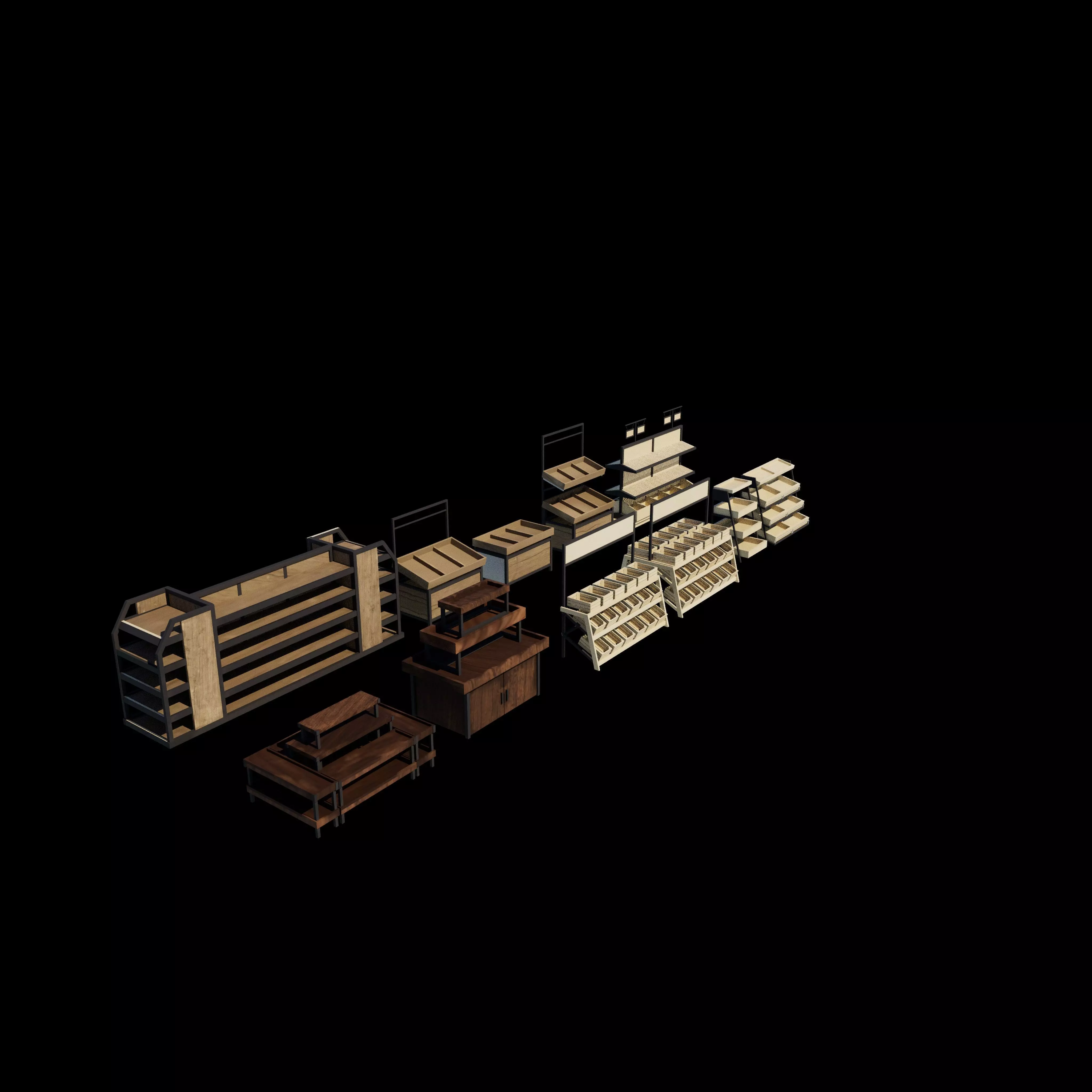 display shelf set 02 3D model_10