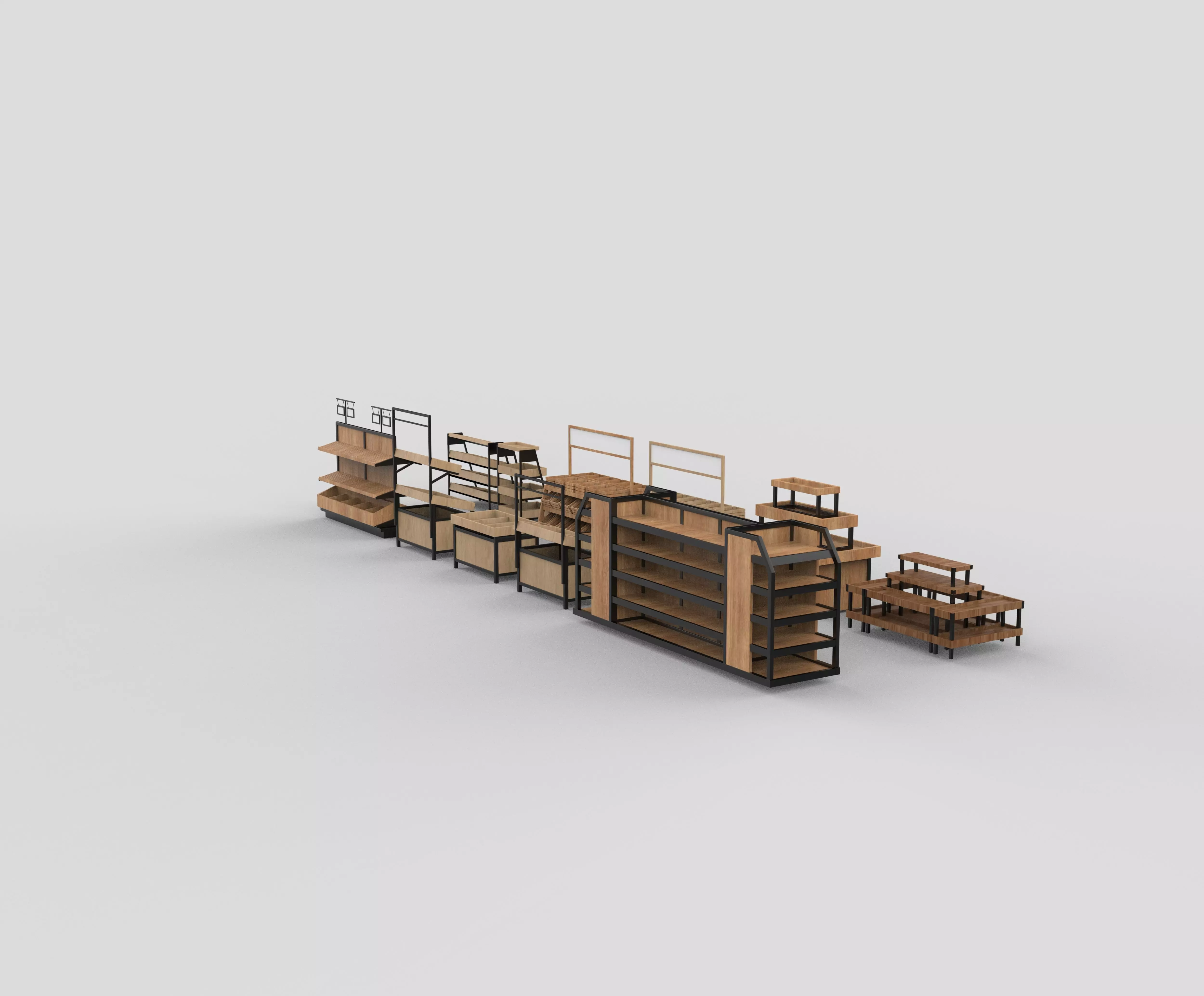 display shelf set 02 3D model_3