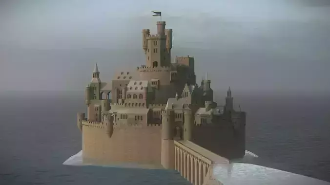Spiral Castle Fortress Fantasy Hilltop Citadel