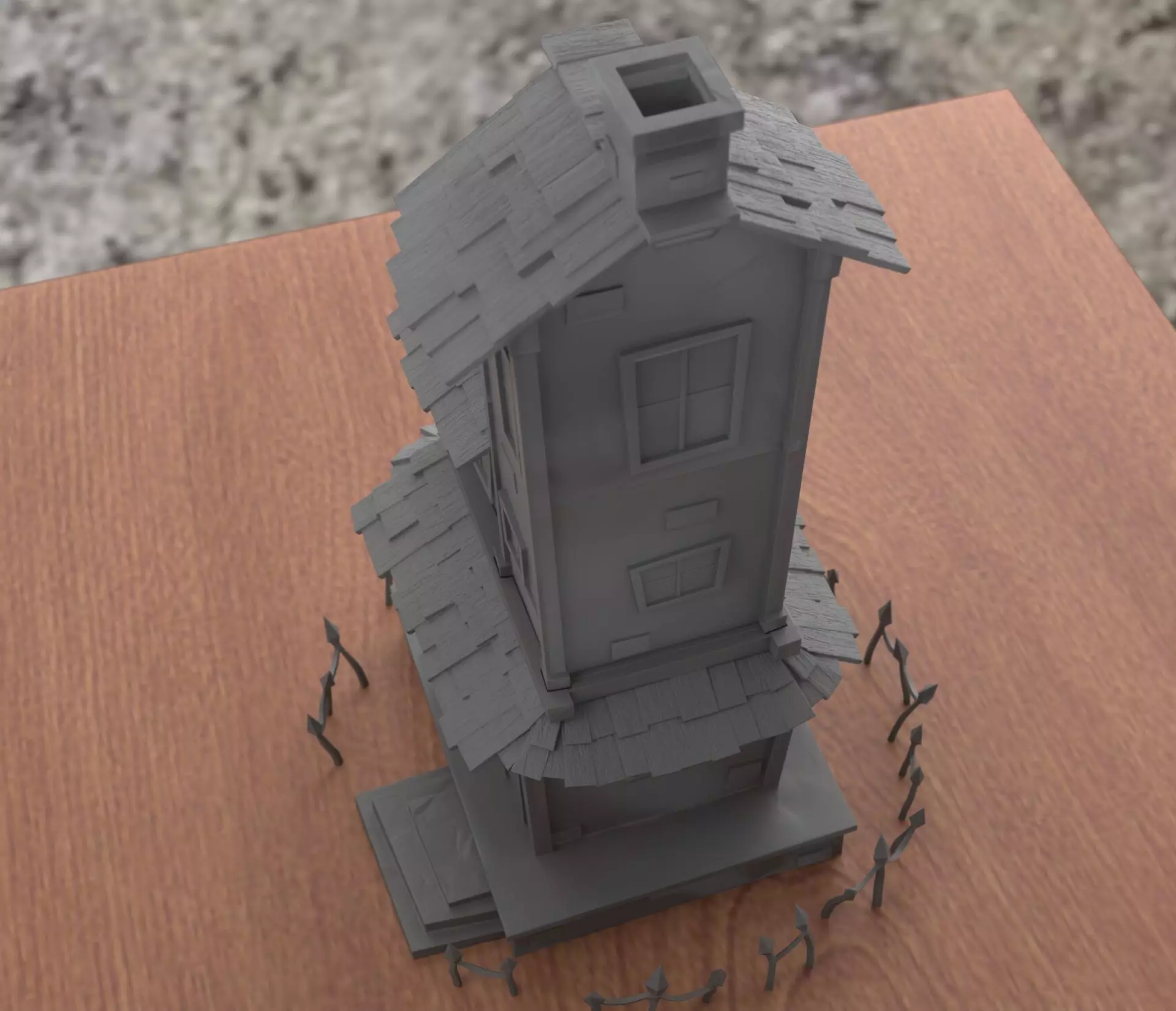 Haunted Halloween House 3D print model_3