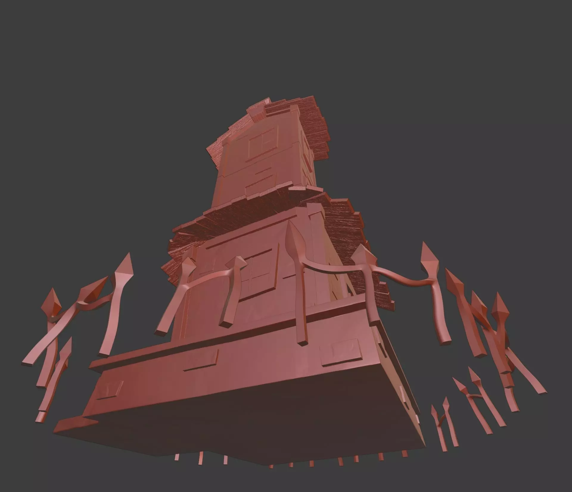 Haunted Halloween House 3D print model_8