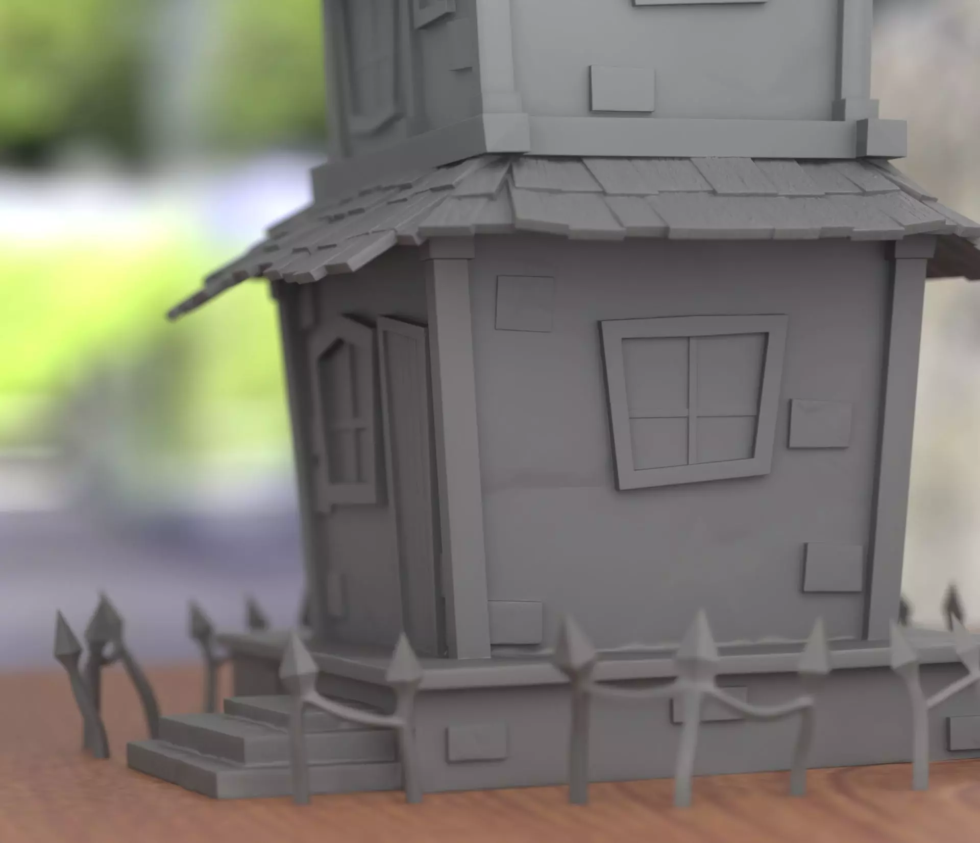 Haunted Halloween House 3D print model_4