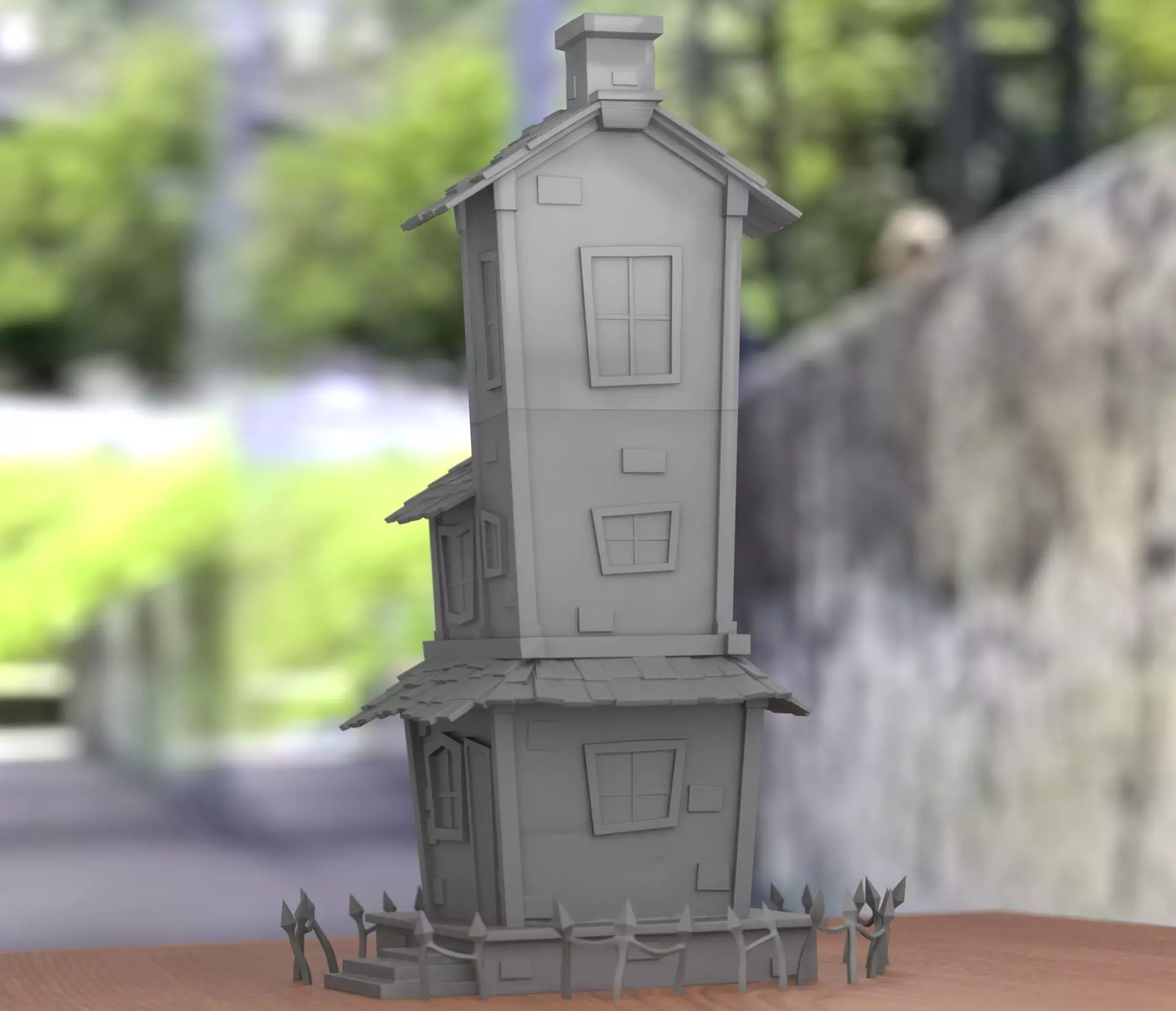 Haunted Halloween House 3D print model_2