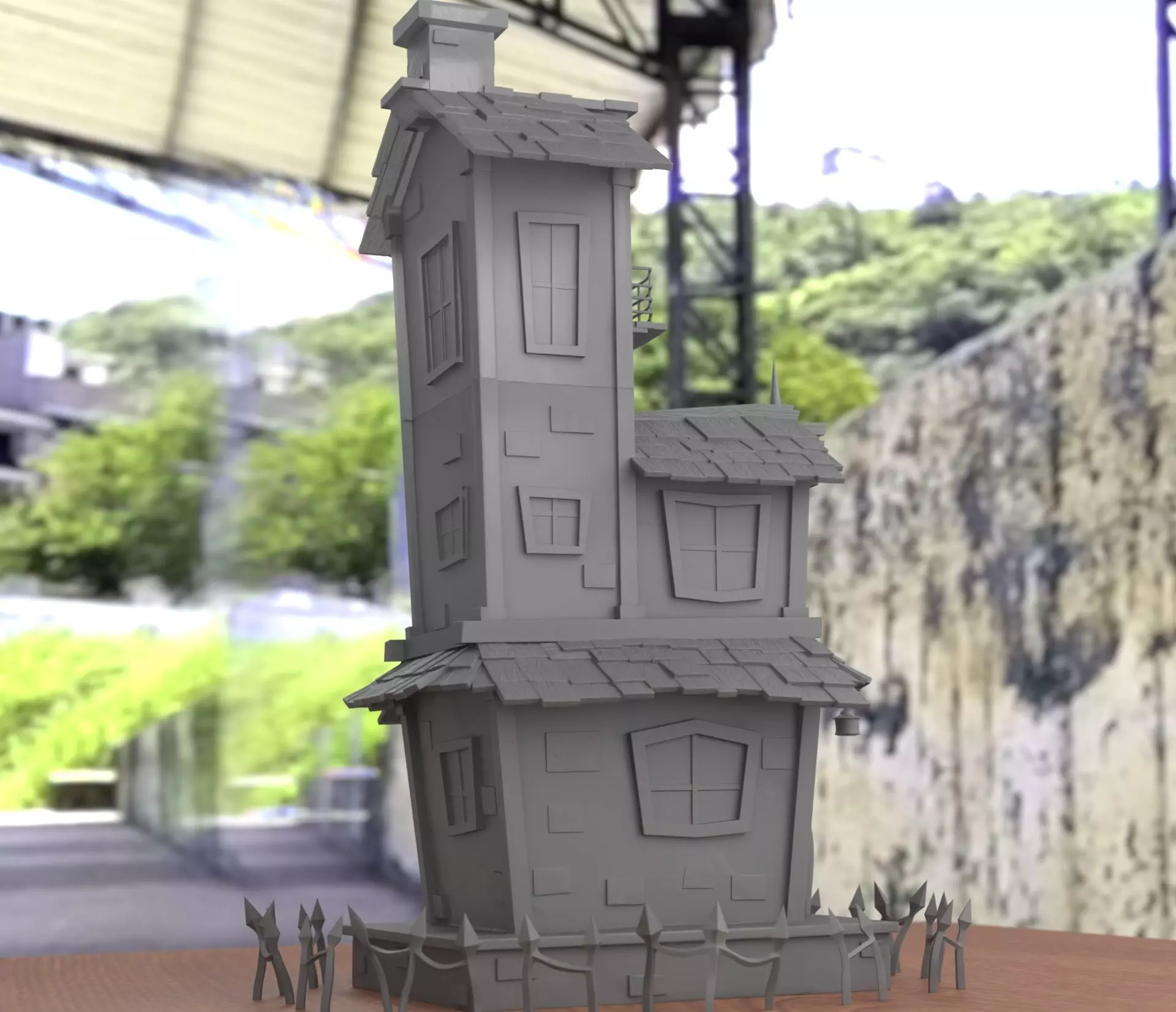 Haunted Halloween House 3D print model_1