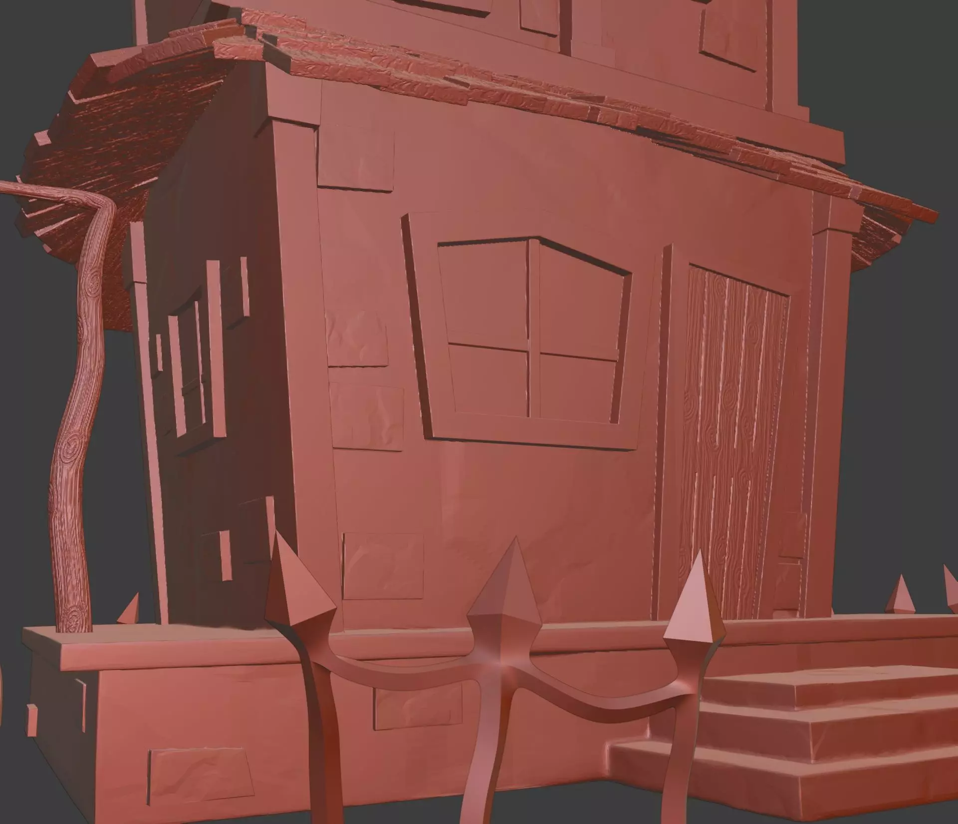 Haunted Halloween House 3D print model_10