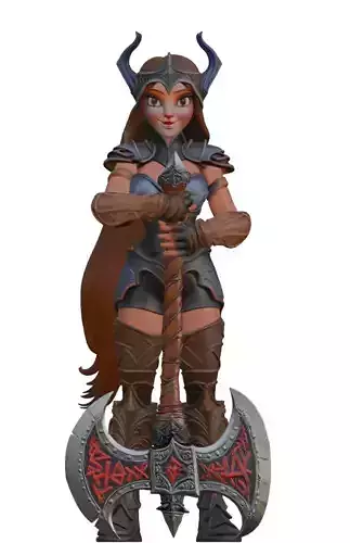 Warrior Princess with Battle Axe