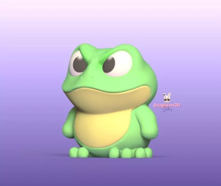 Angry Frog 3D print model_2
