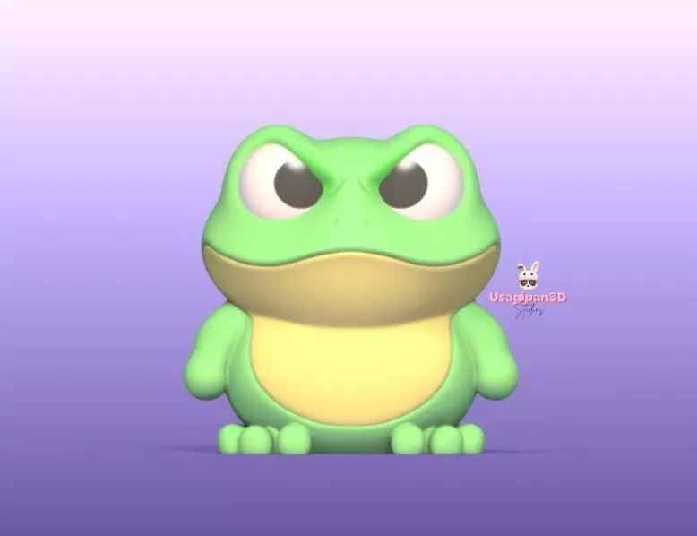 Angry Frog 3D print model_1