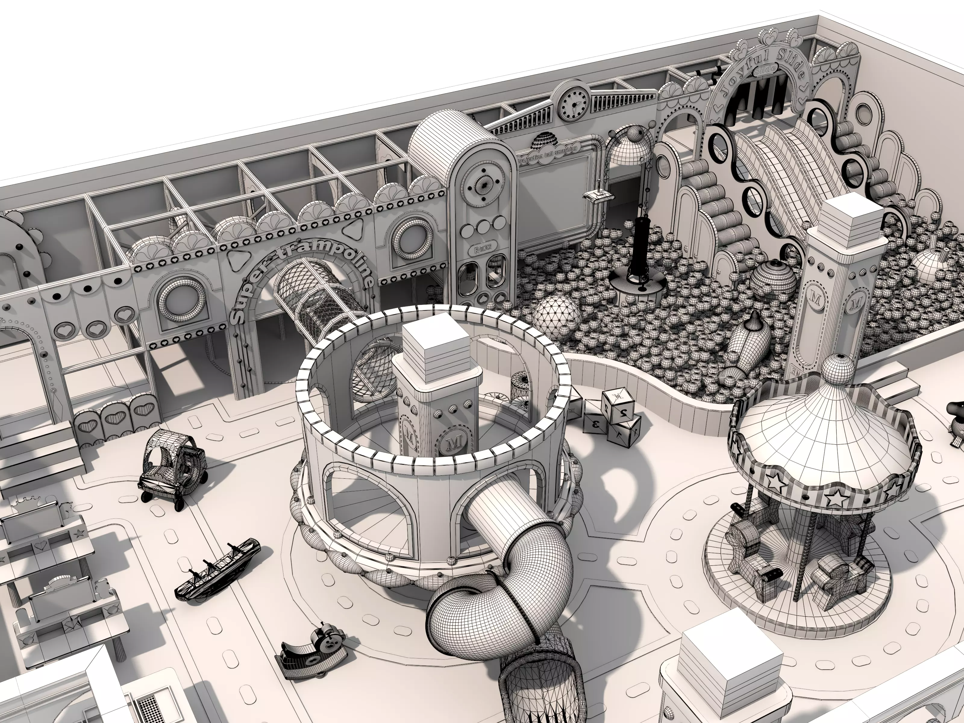 Children playground04 Low-poly 3D model_28