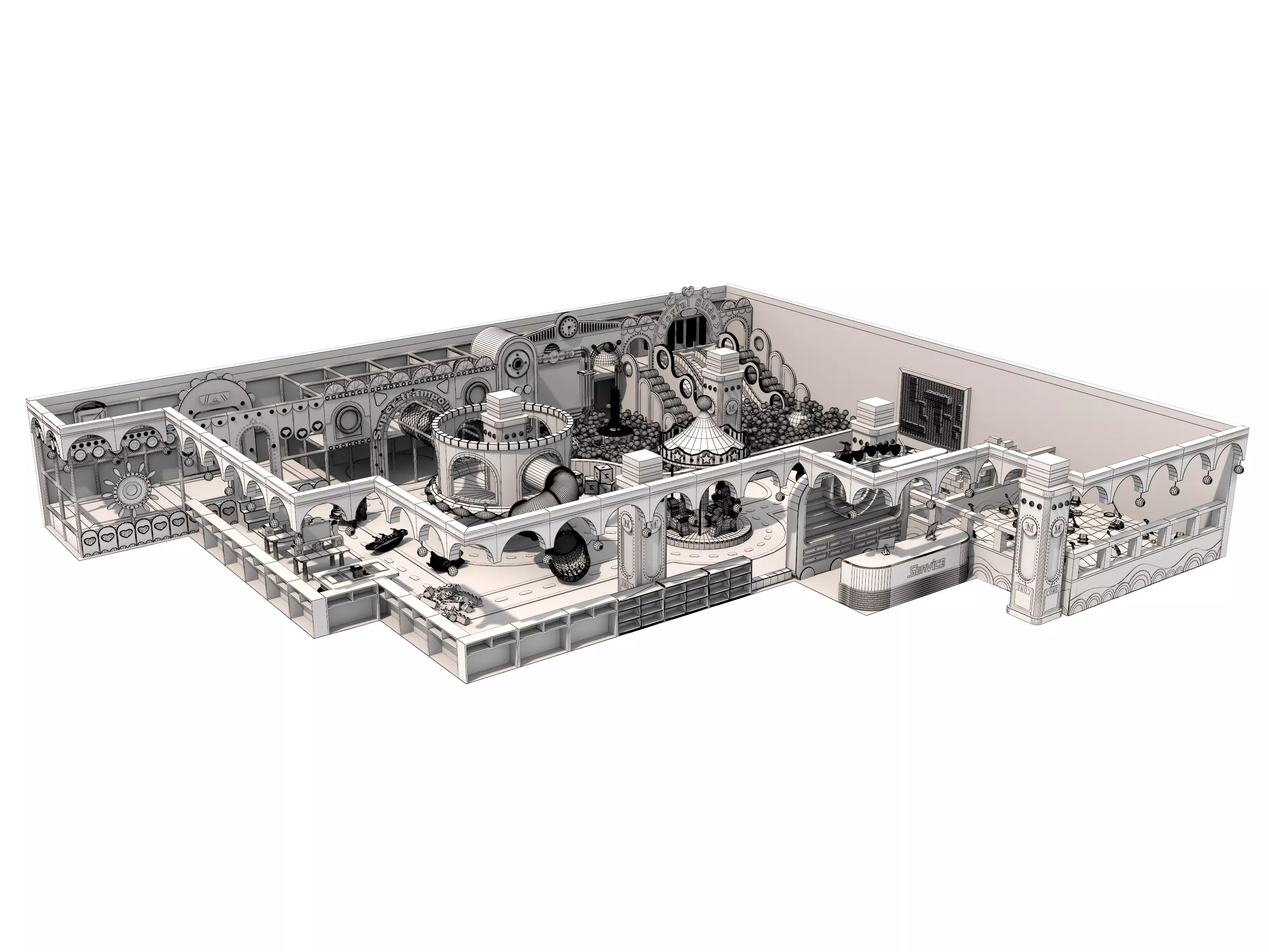 Children playground04 Low-poly 3D model_19