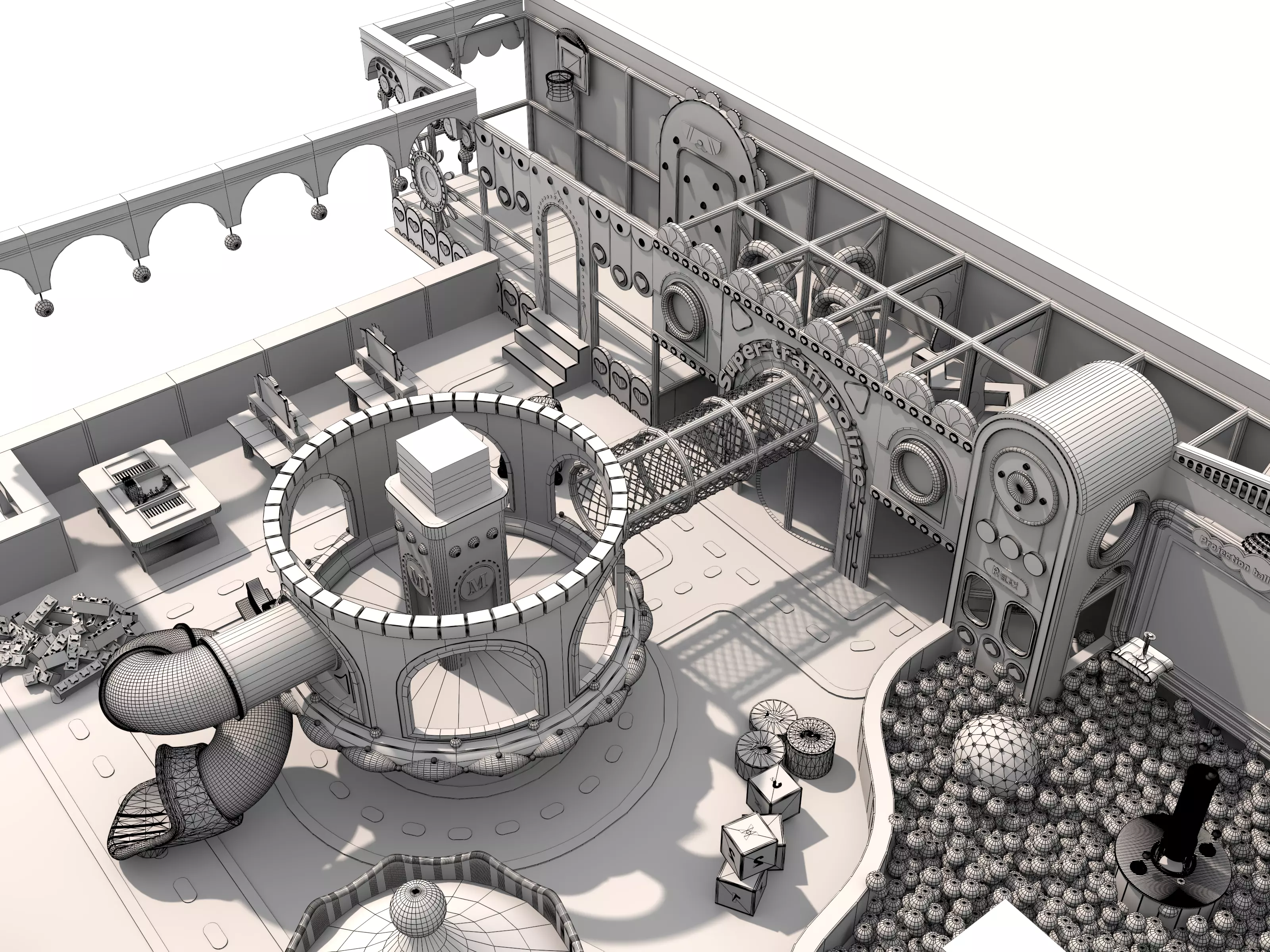 Children playground04 Low-poly 3D model_29