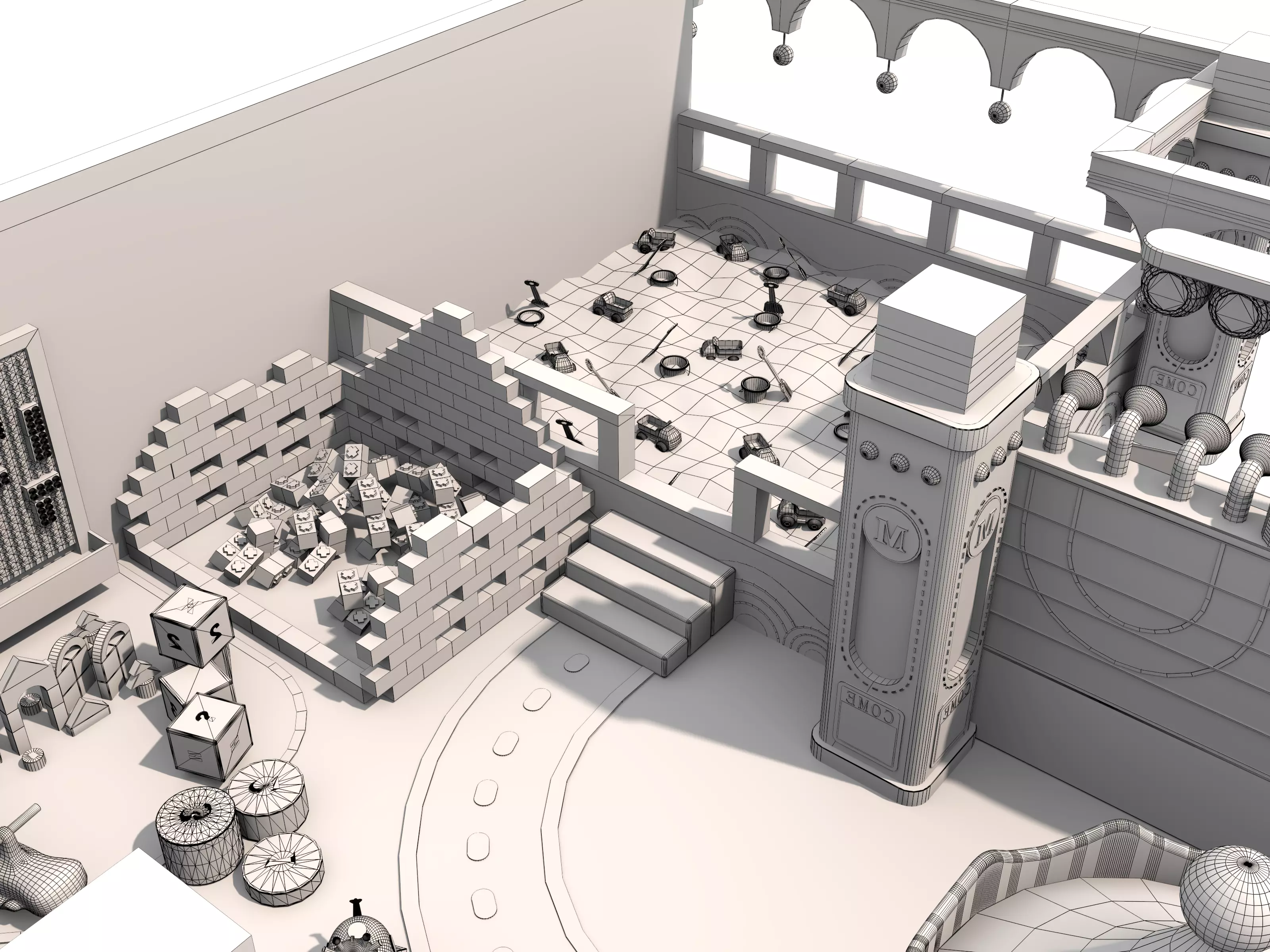 Children playground04 Low-poly 3D model_20