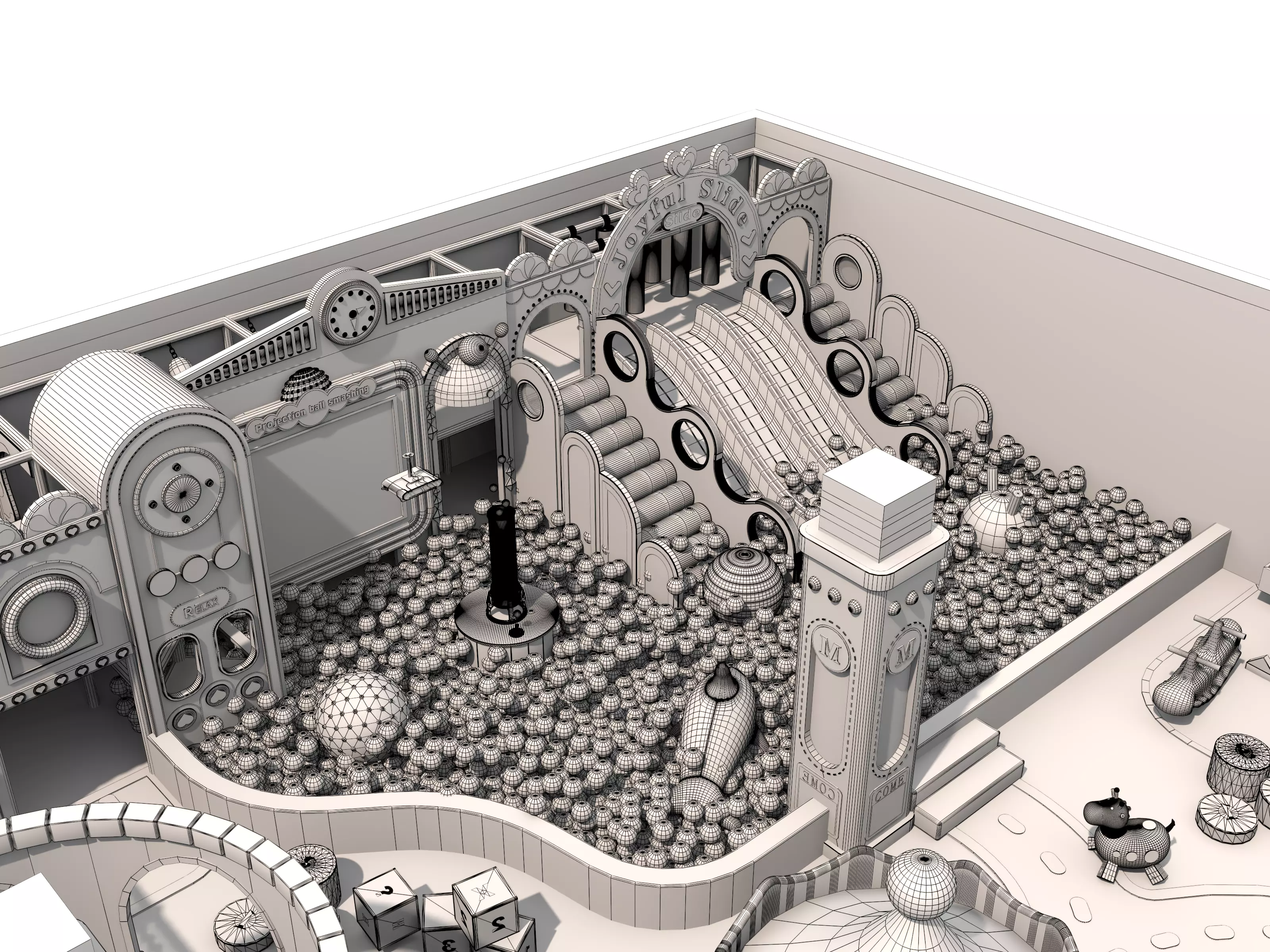 Children playground04 Low-poly 3D model_21