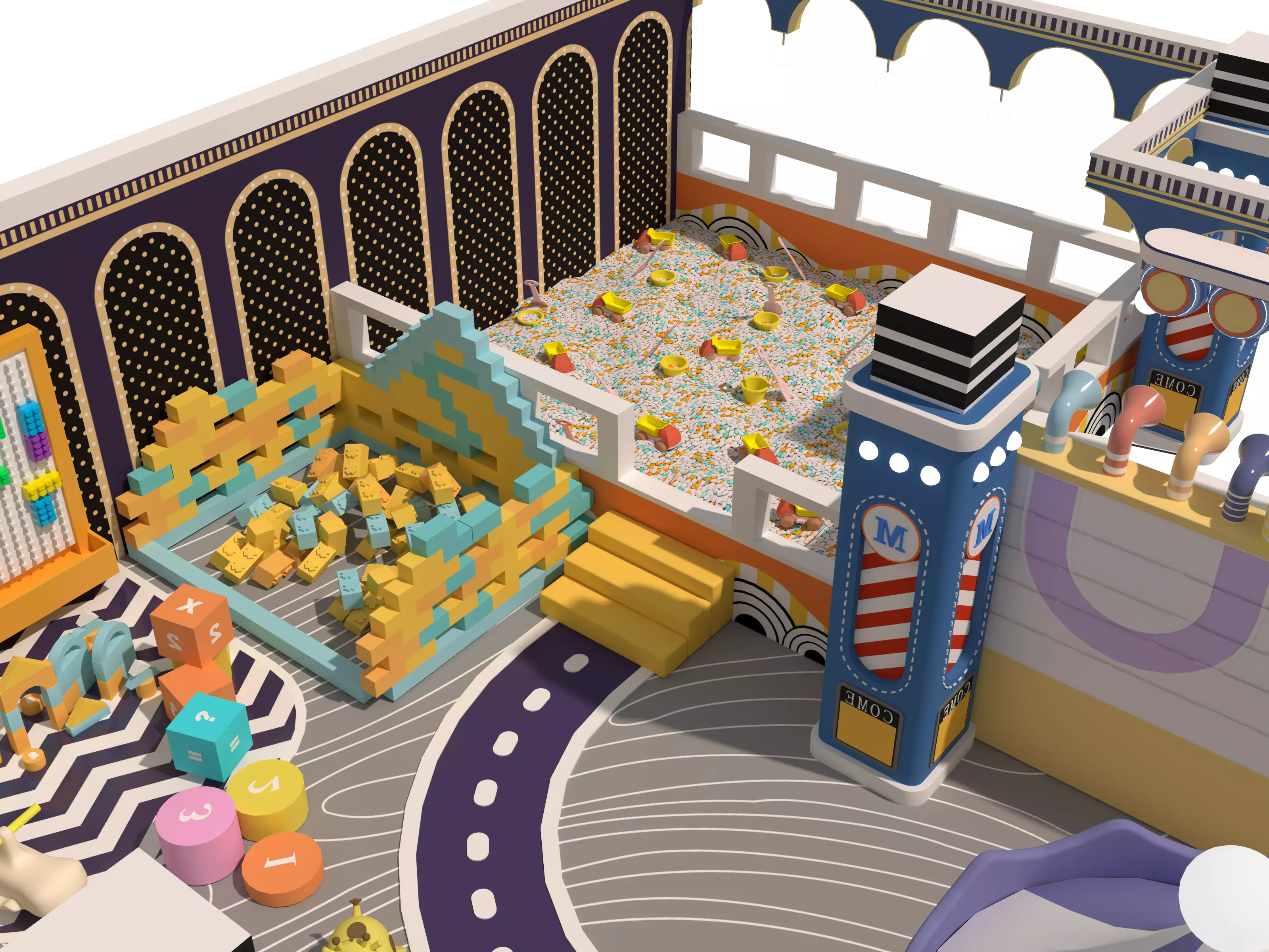 Children playground04 Low-poly 3D model_2