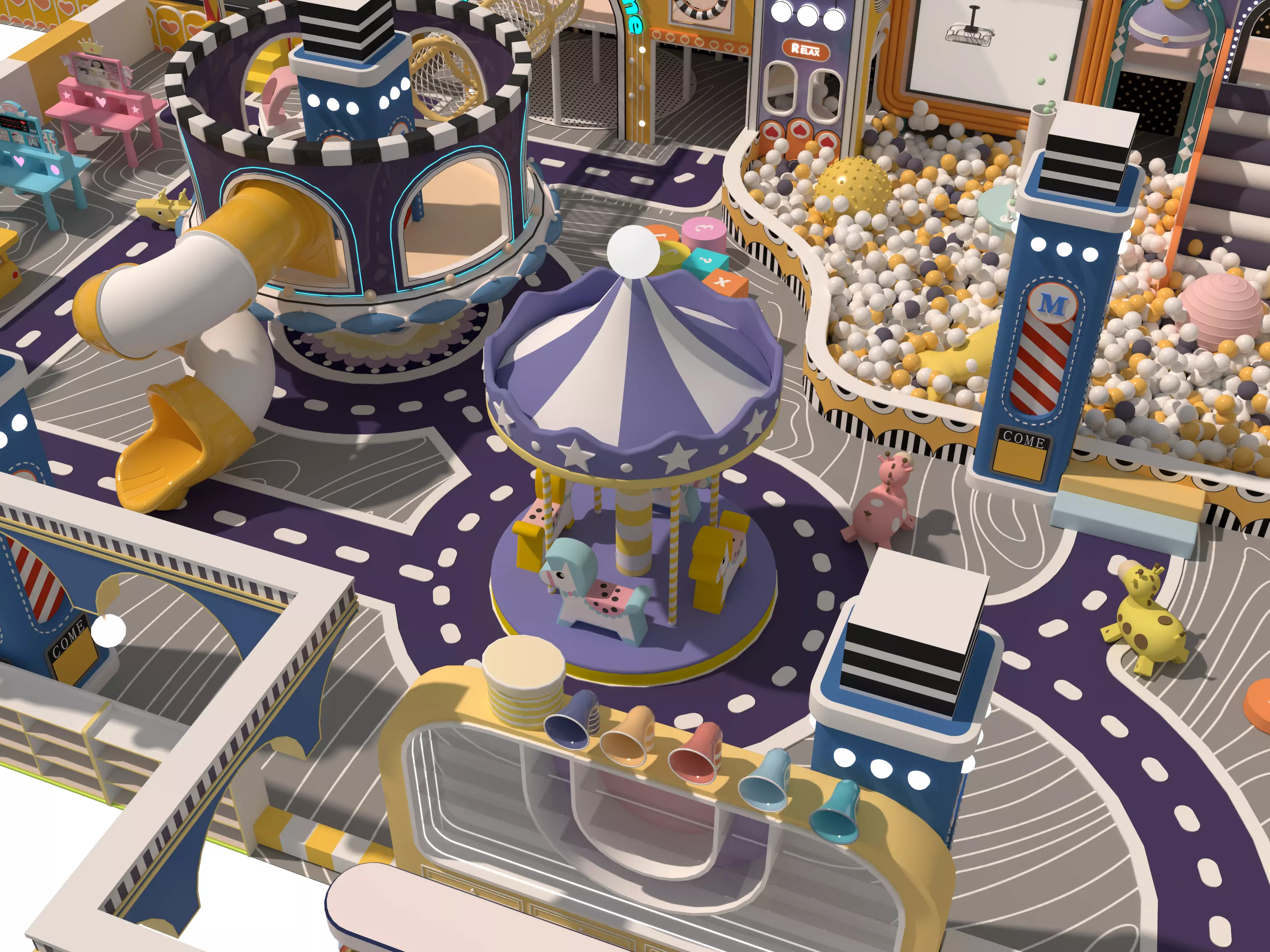 Children playground04 Low-poly 3D model_14