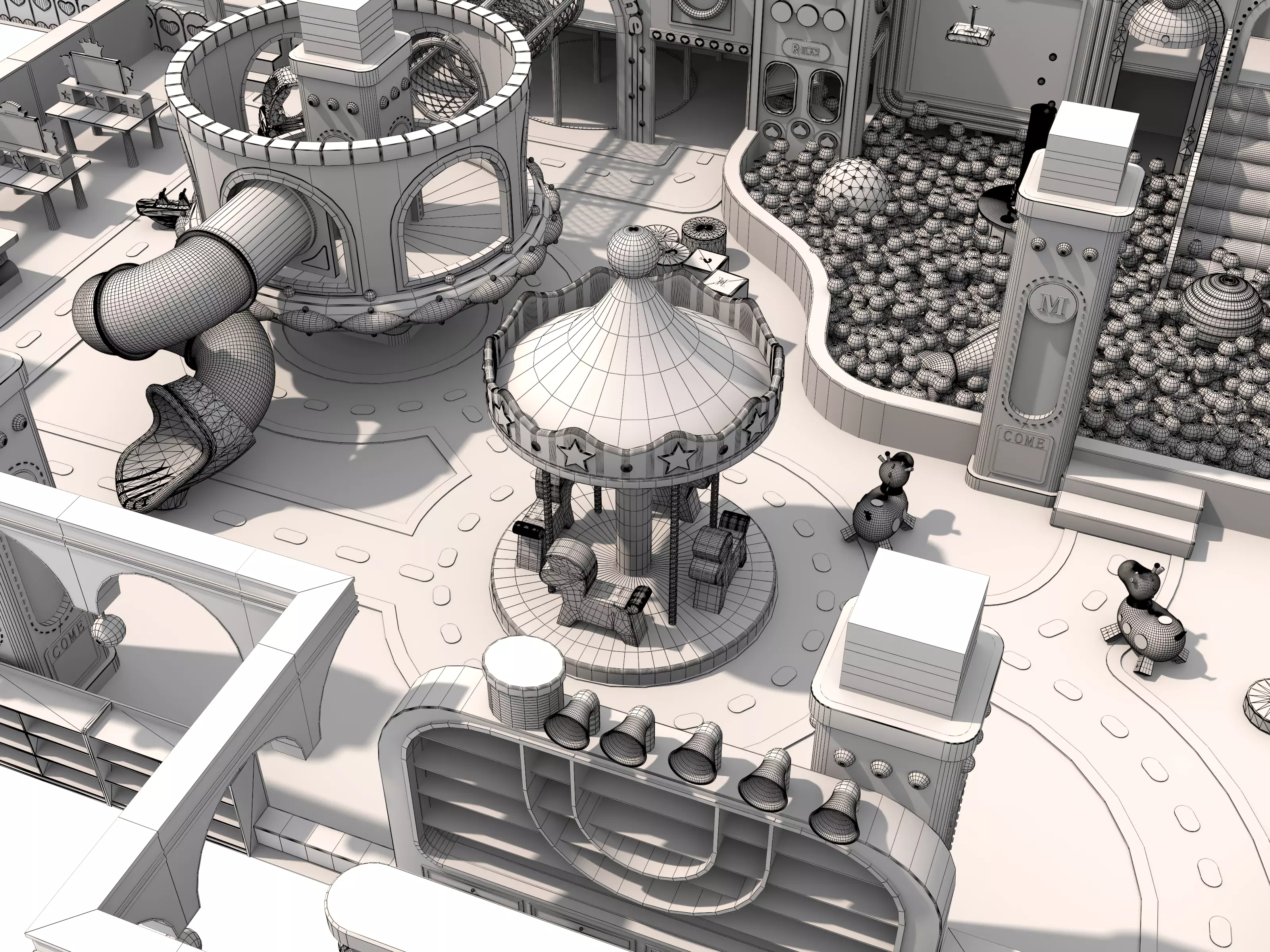 Children playground04 Low-poly 3D model_27