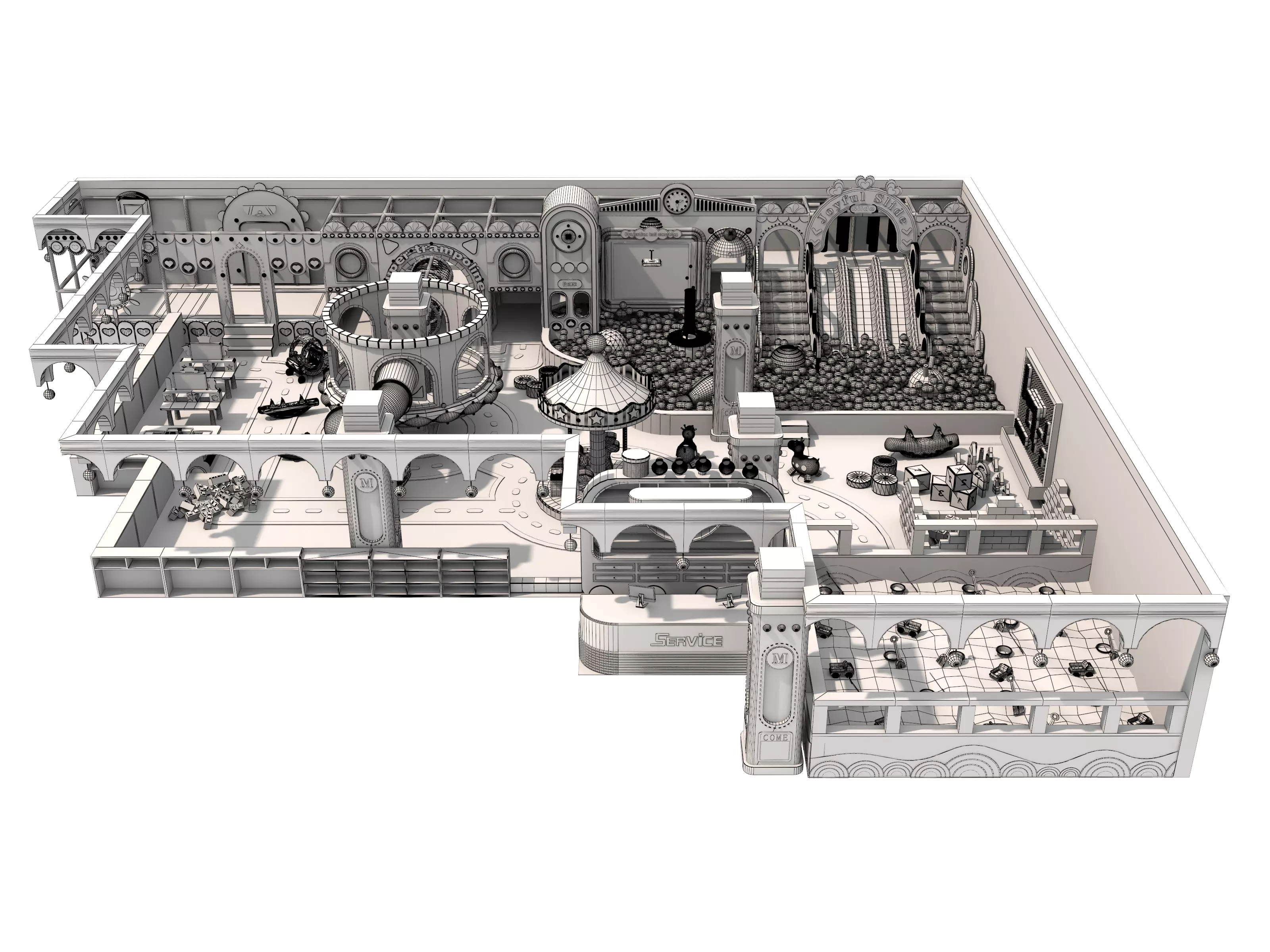 Children playground04 Low-poly 3D model_18