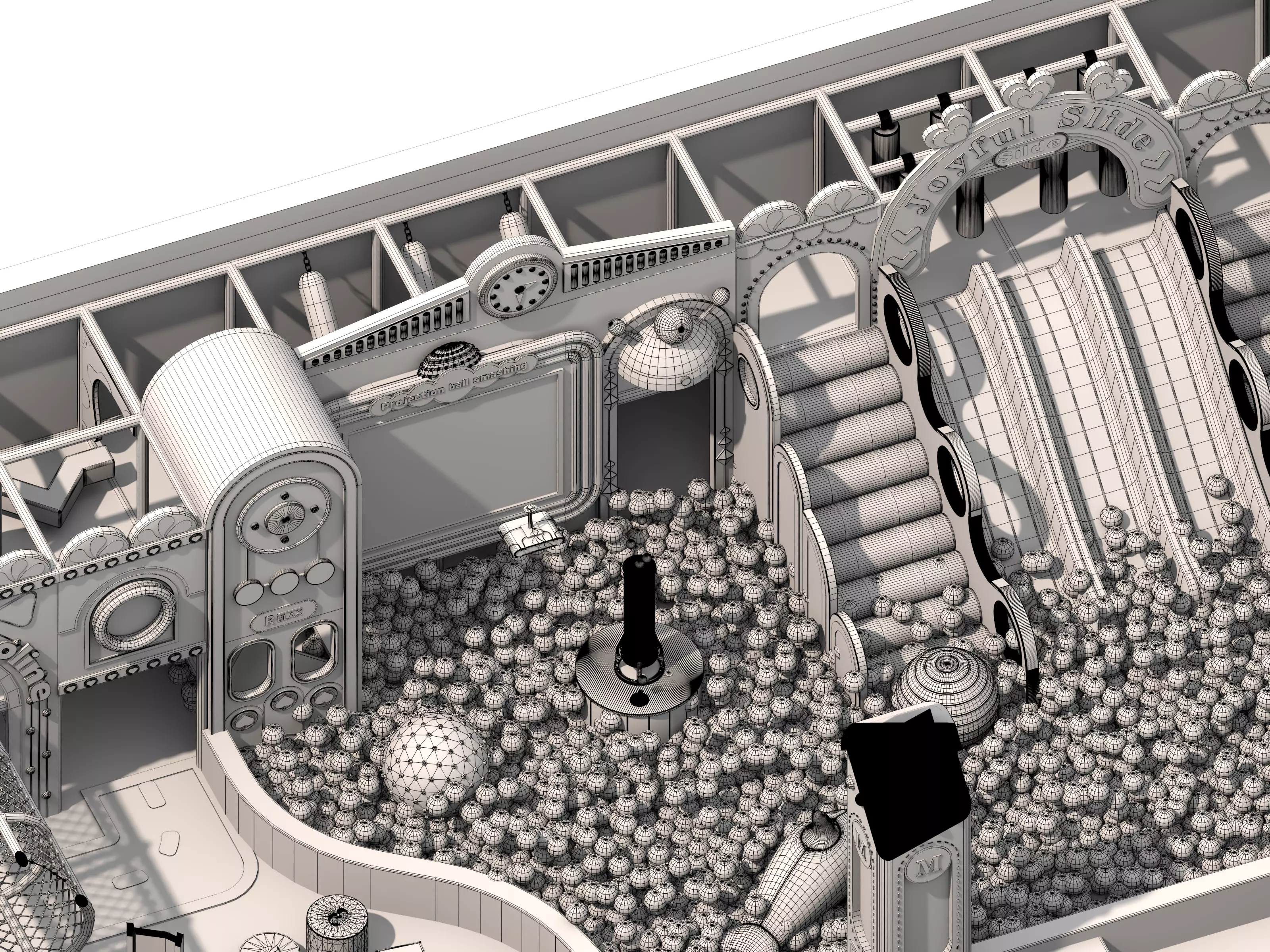 Children playground04 Low-poly 3D model_30