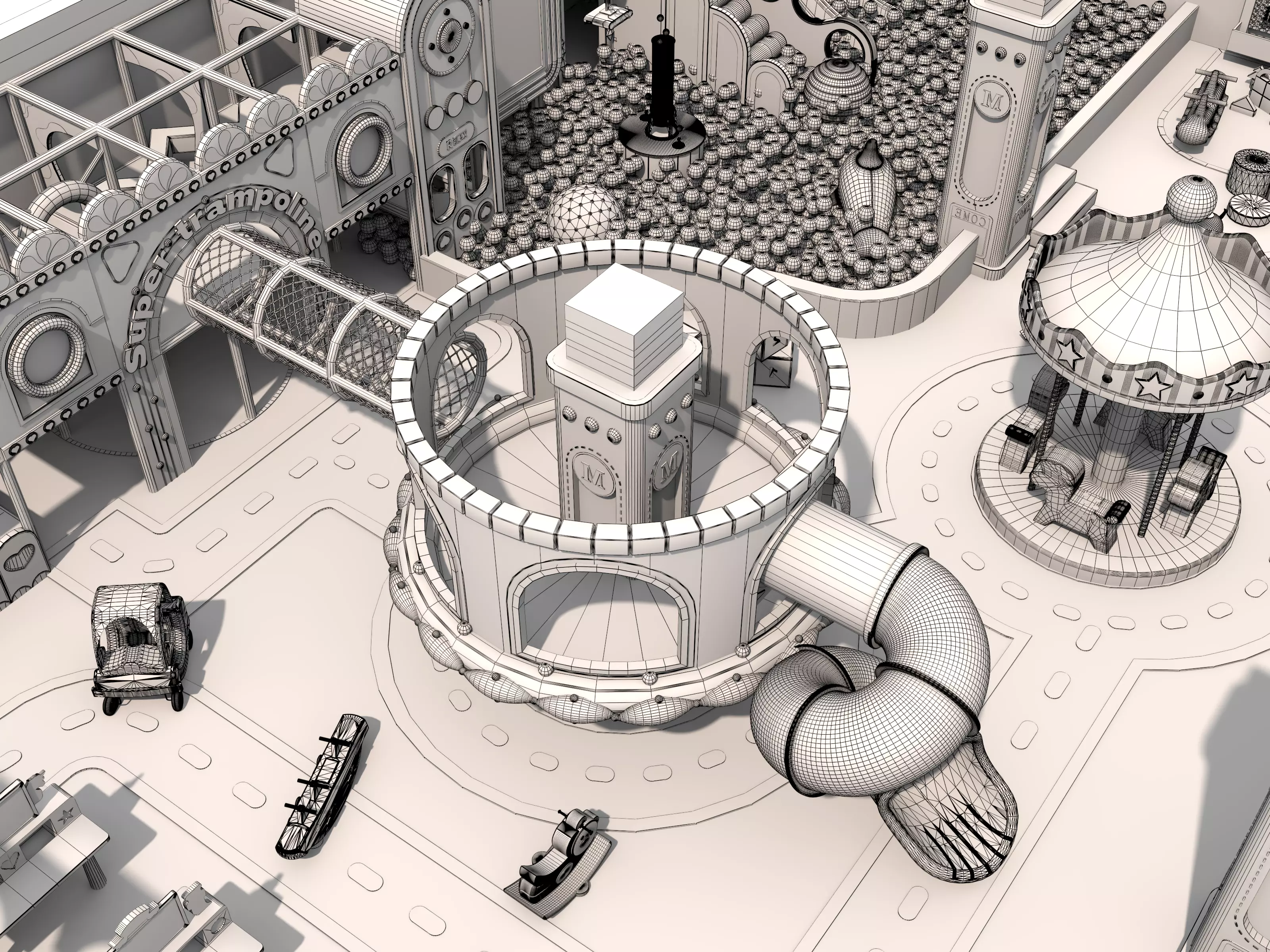 Children playground04 Low-poly 3D model_23