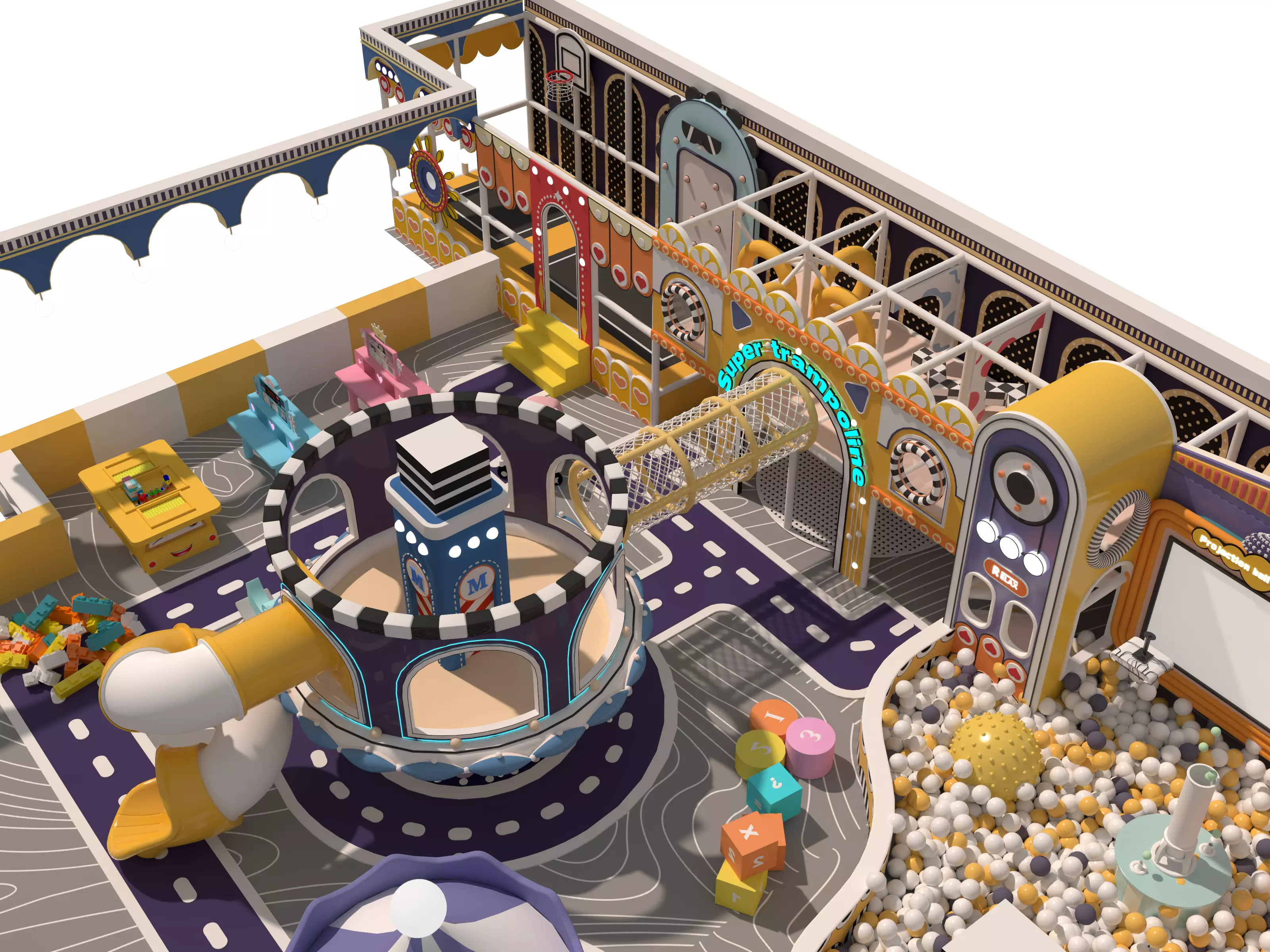 Children playground04 Low-poly 3D model_4