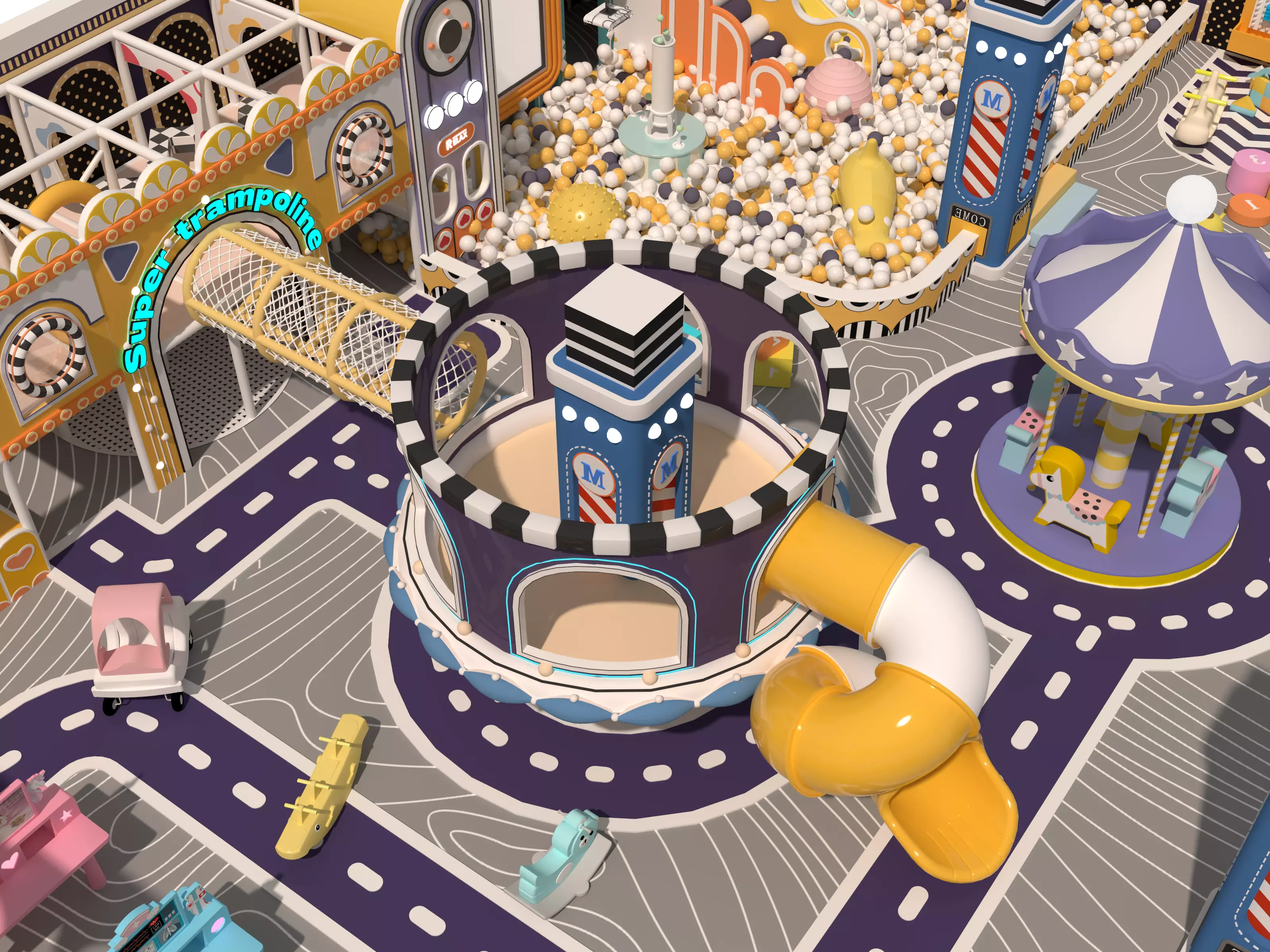 Children playground04 Low-poly 3D model_12