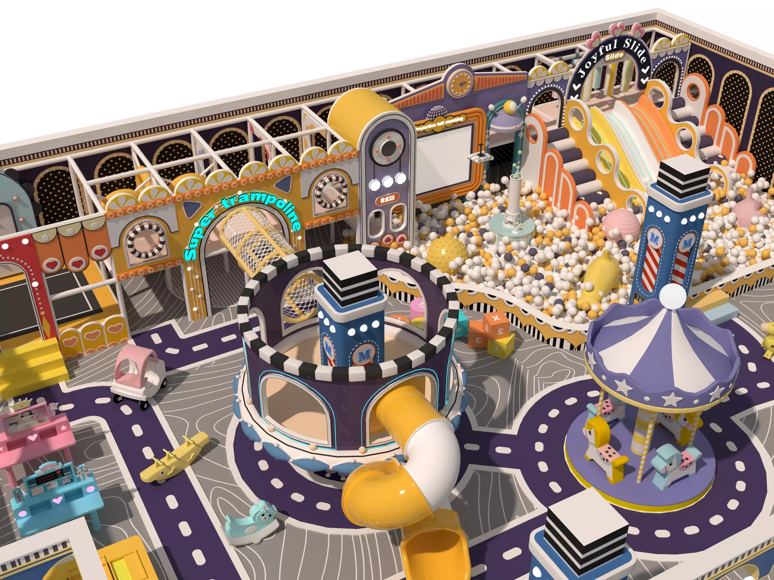 Children playground04 Low-poly 3D model_8