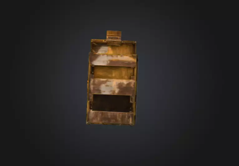 Abandoned Wooden House Low-poly 3D model_16