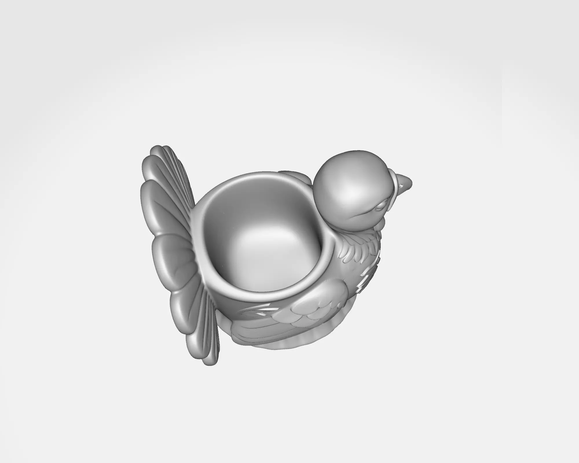 Thanksgiving Turkey Mug Planter 3D Printed Turkey Cup 3D print model_8