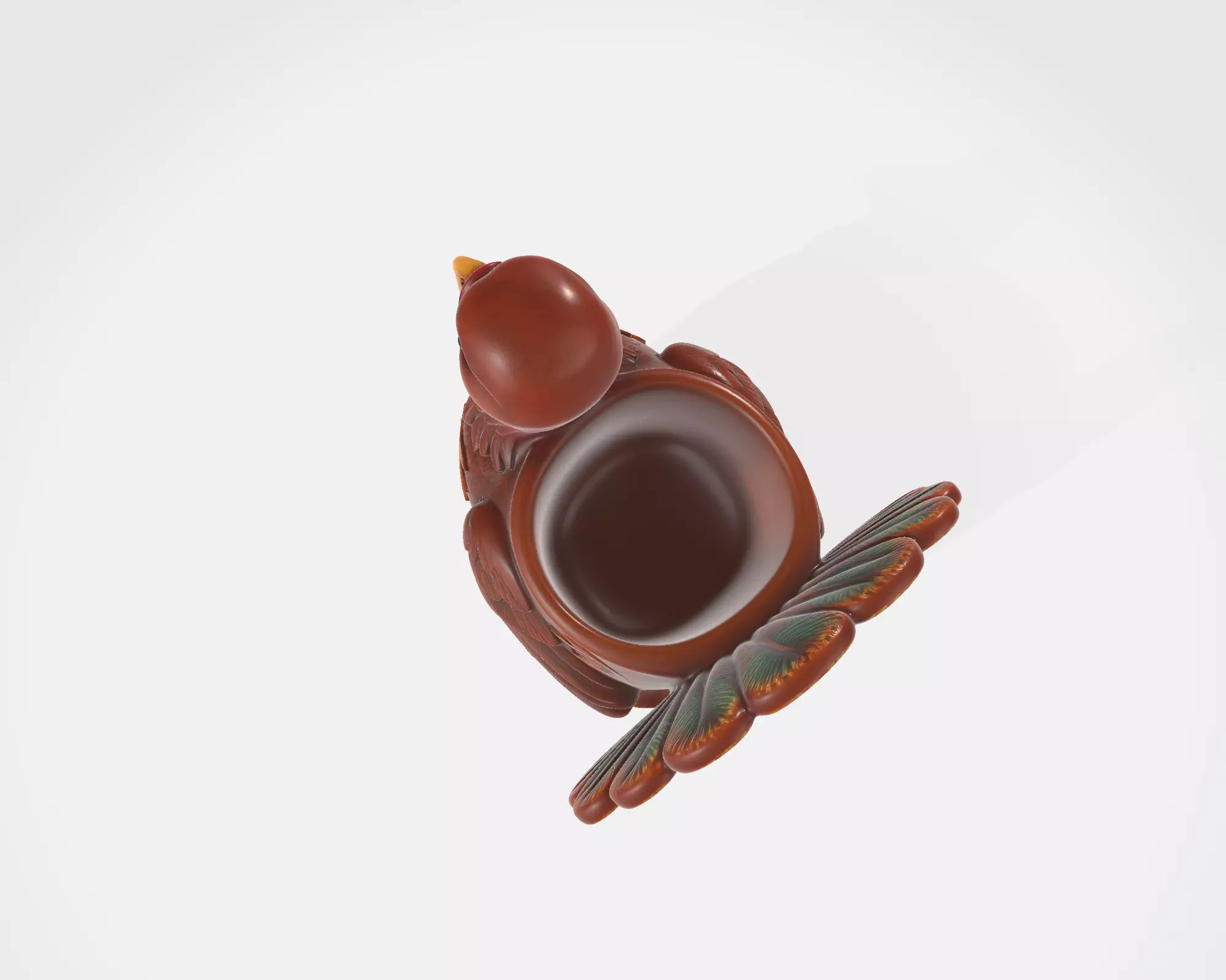 Thanksgiving Turkey Mug Planter 3D Printed Turkey Cup 3D print model_5