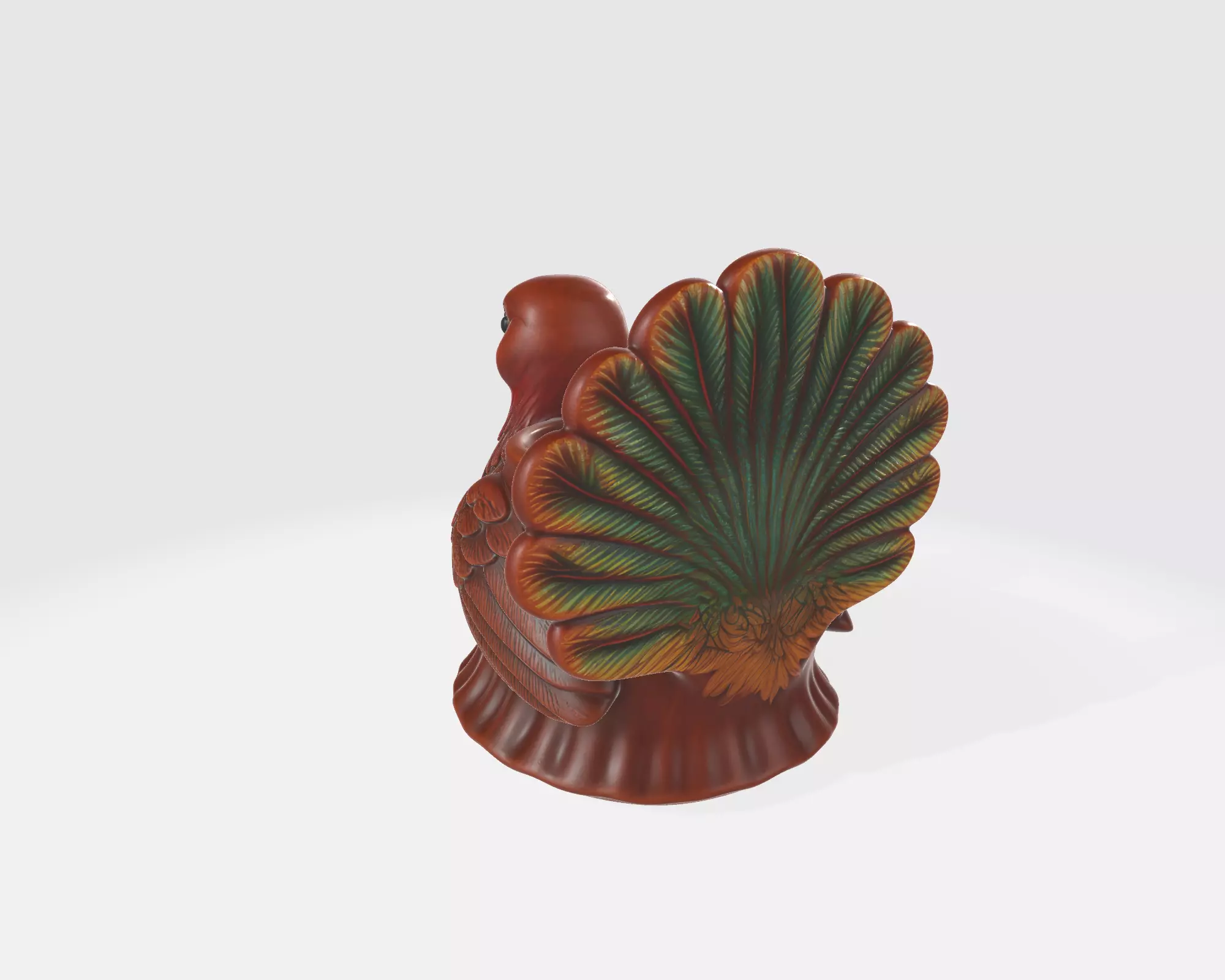 Thanksgiving Turkey Mug Planter 3D Printed Turkey Cup 3D print model_4