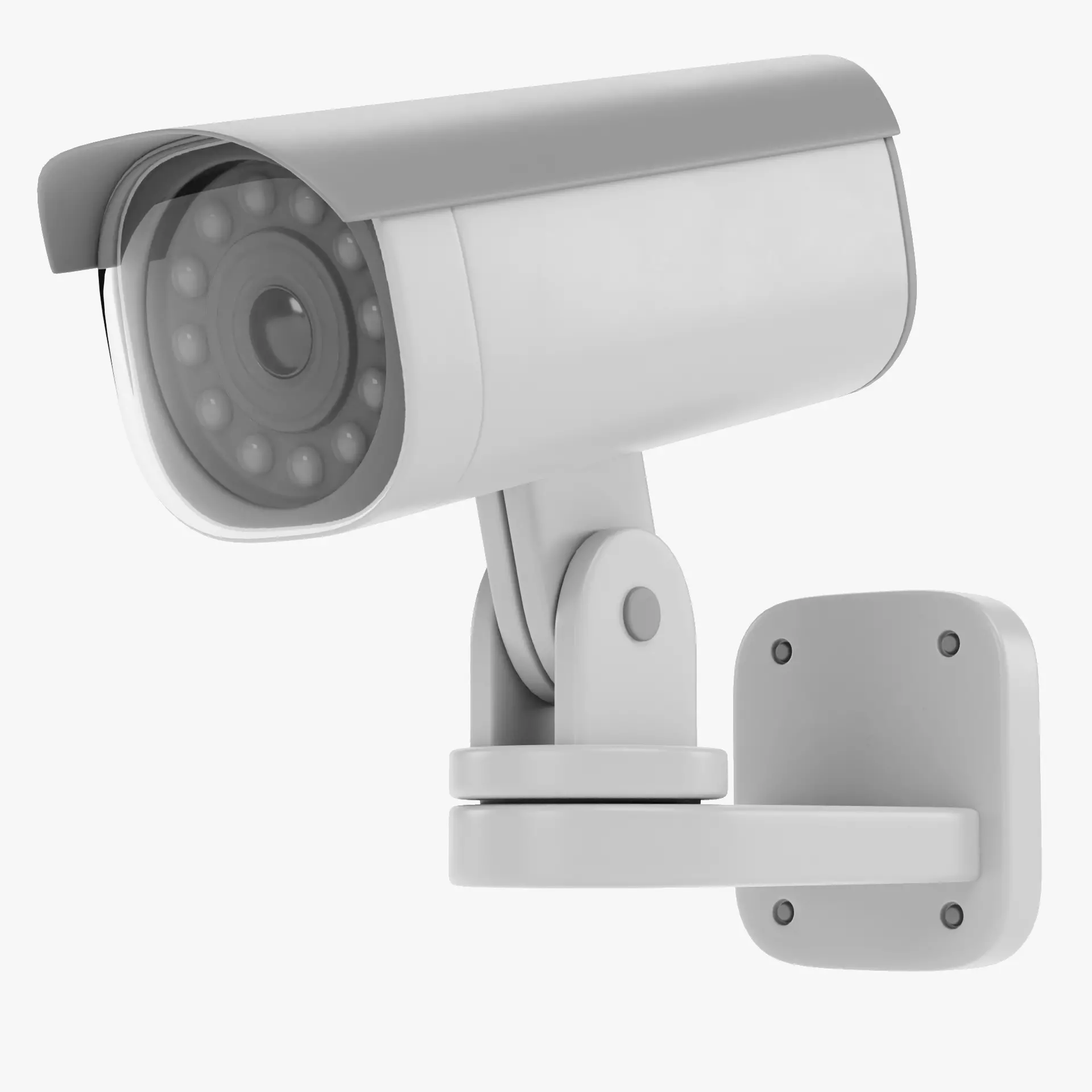 IP Camera - Wall-Mounted Security Device Low-poly 3D model_12