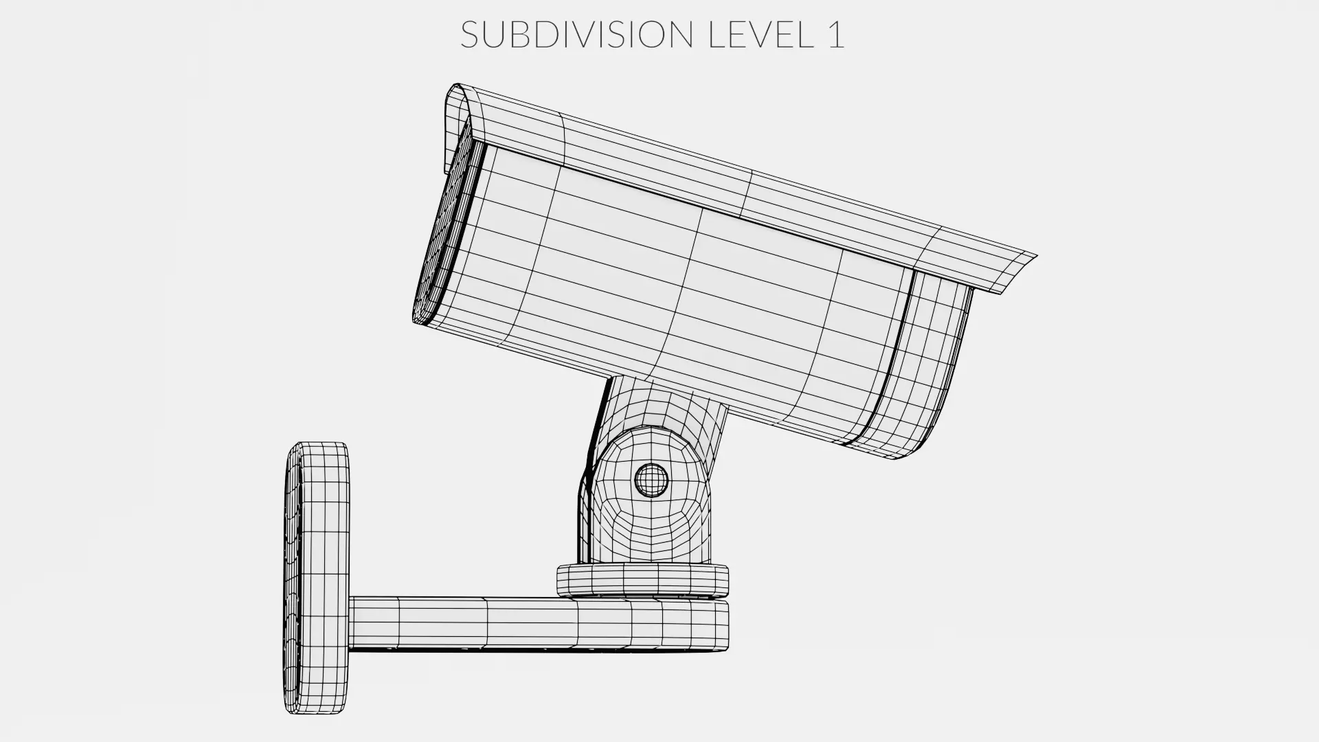 IP Camera - Wall-Mounted Security Device Low-poly 3D model_11