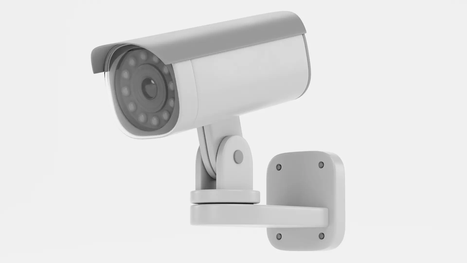 IP Camera - Wall-Mounted Security Device Low-poly 3D model_0